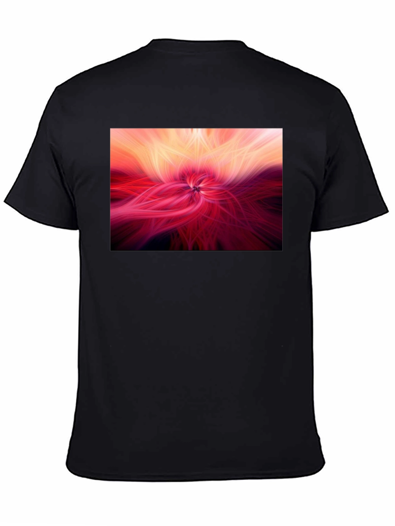 Abstract Swirl Graphic Tee - Modern Black T-Shirt