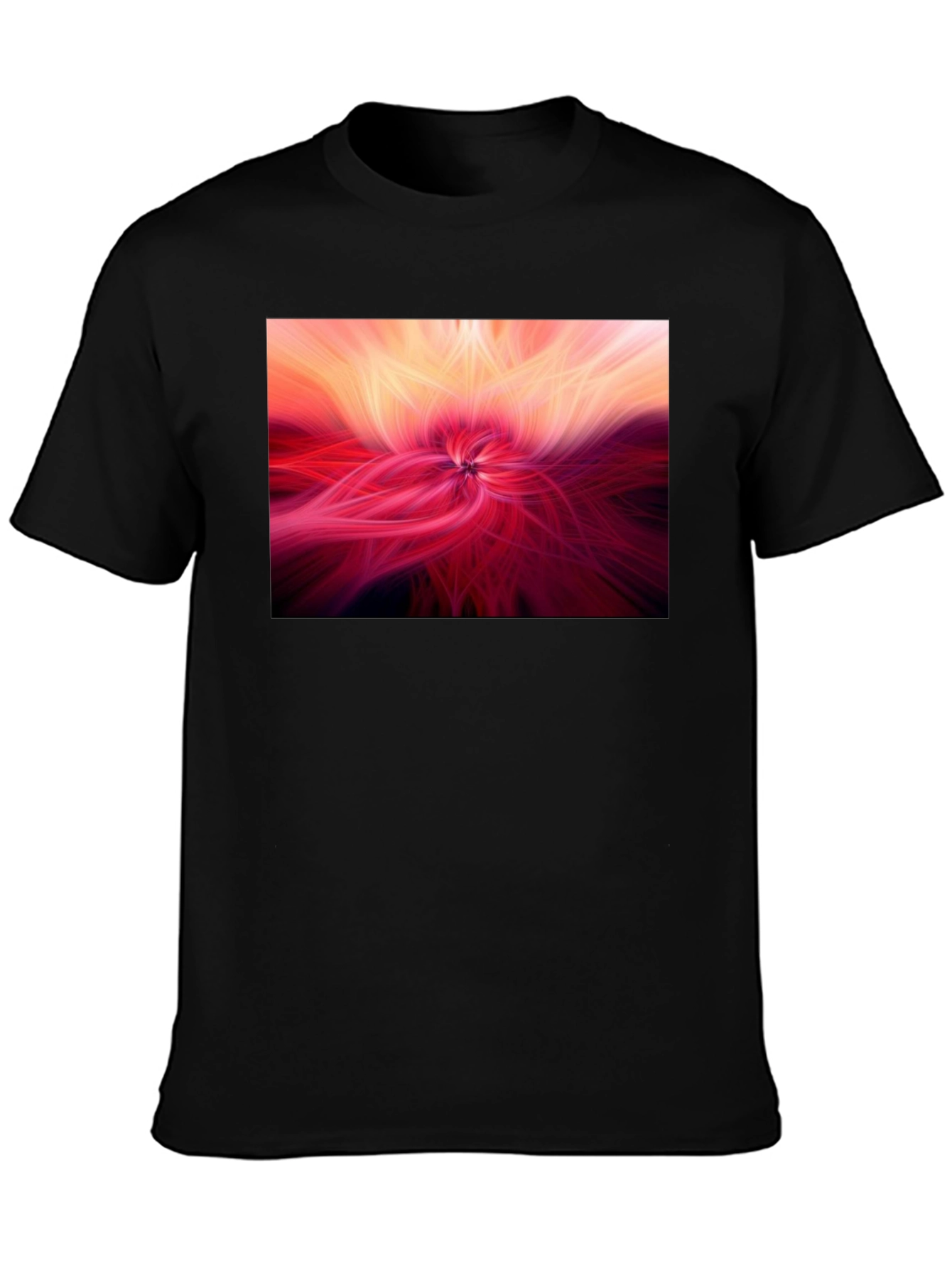 Abstract Swirl Graphic Tee - Modern Black T-Shirt