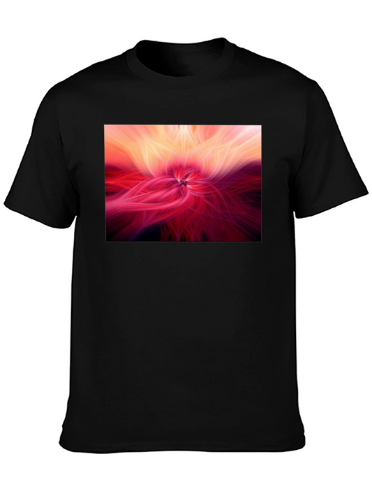 Abstract Swirl Graphic Tee - Modern Black T-Shirt