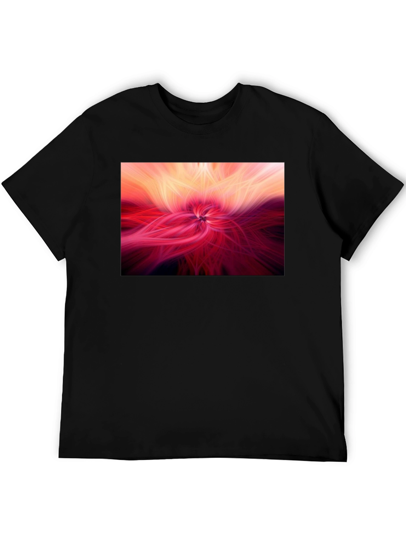 Abstract Swirl Graphic Tee - Modern Black T-Shirt