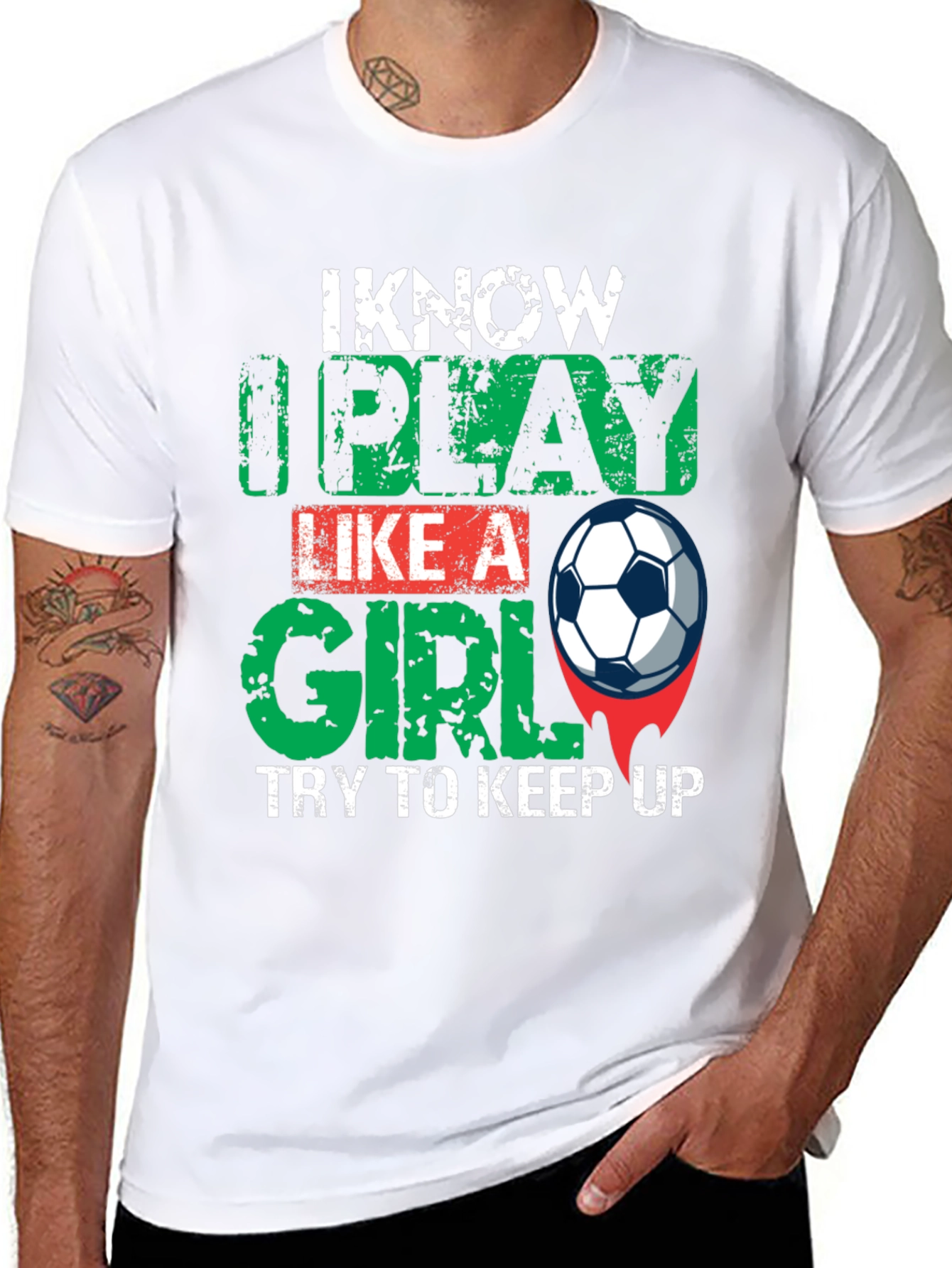 I Know I Play Like a Girl Black T-Shirt
