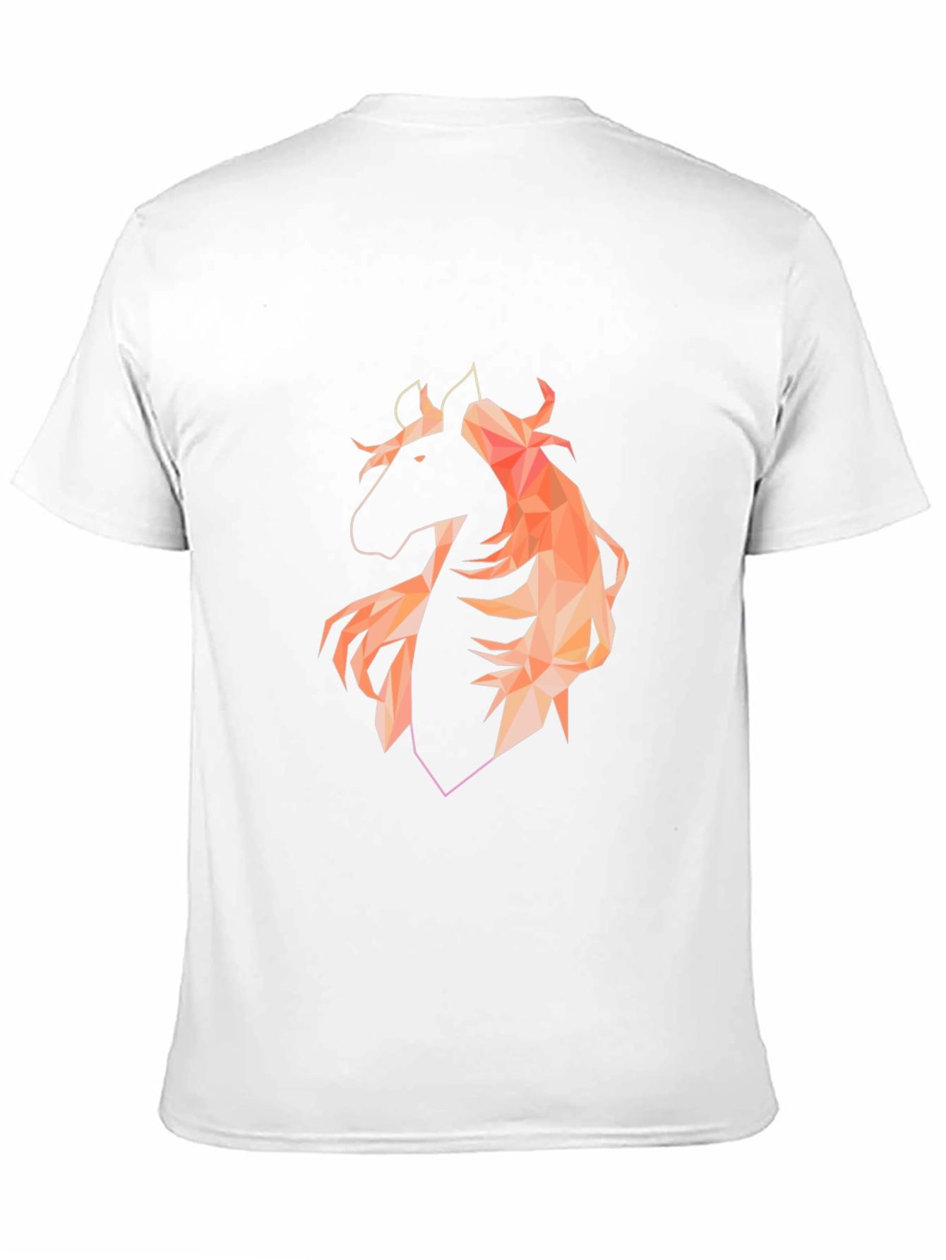 Geometric Horse Graphic Black T-Shirt