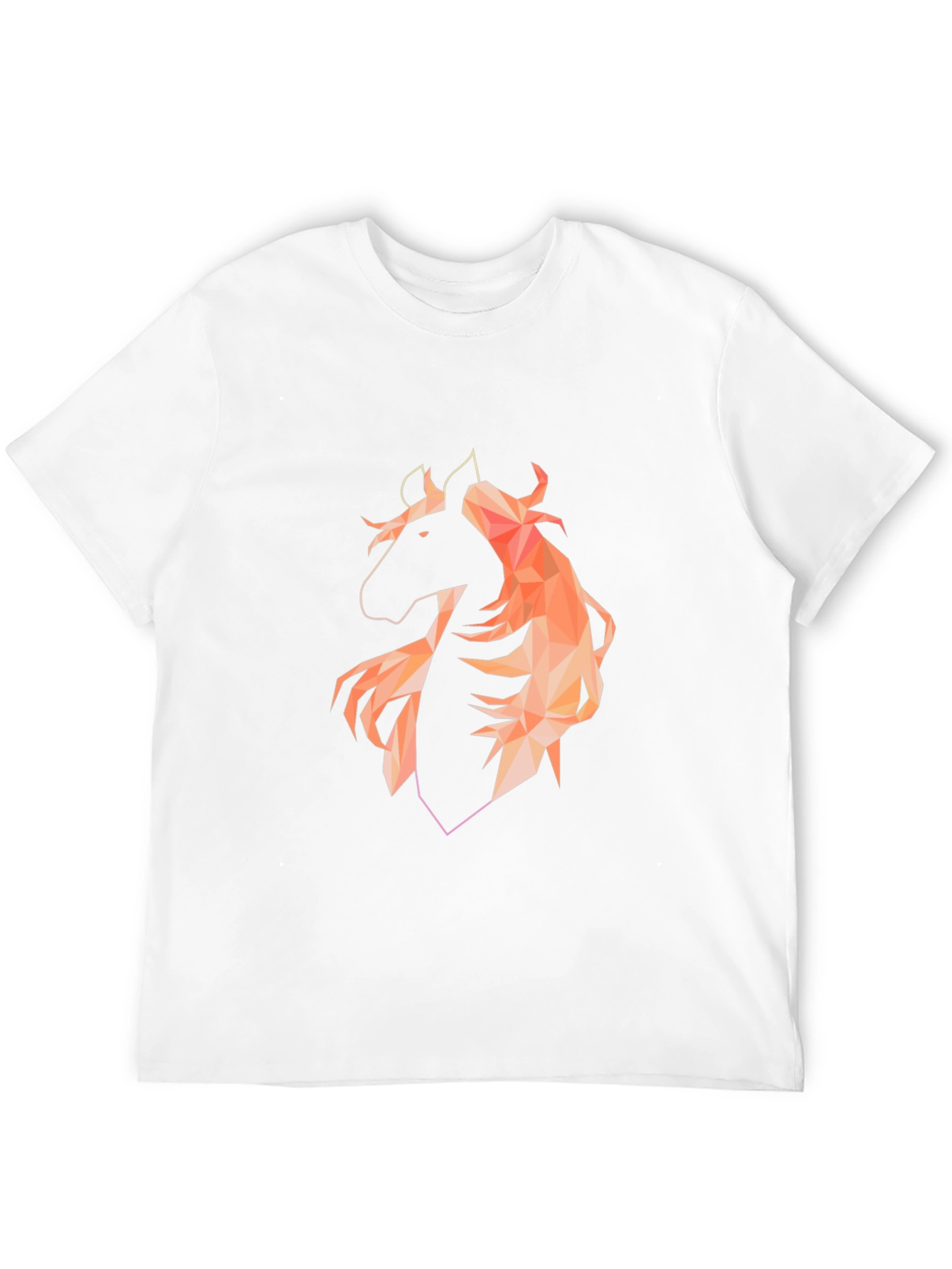 Geometric Horse Graphic Black T-Shirt
