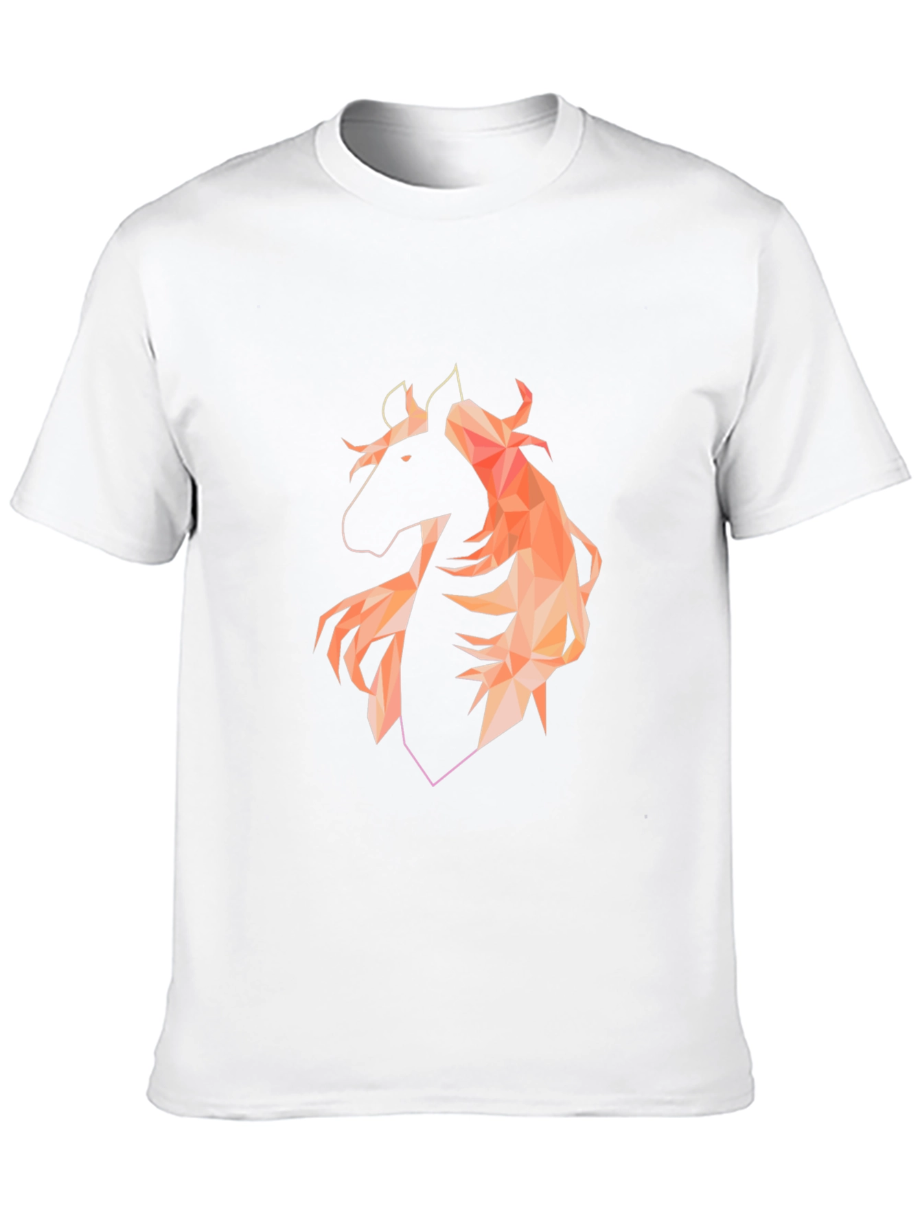 Geometric Horse Graphic Black T-Shirt