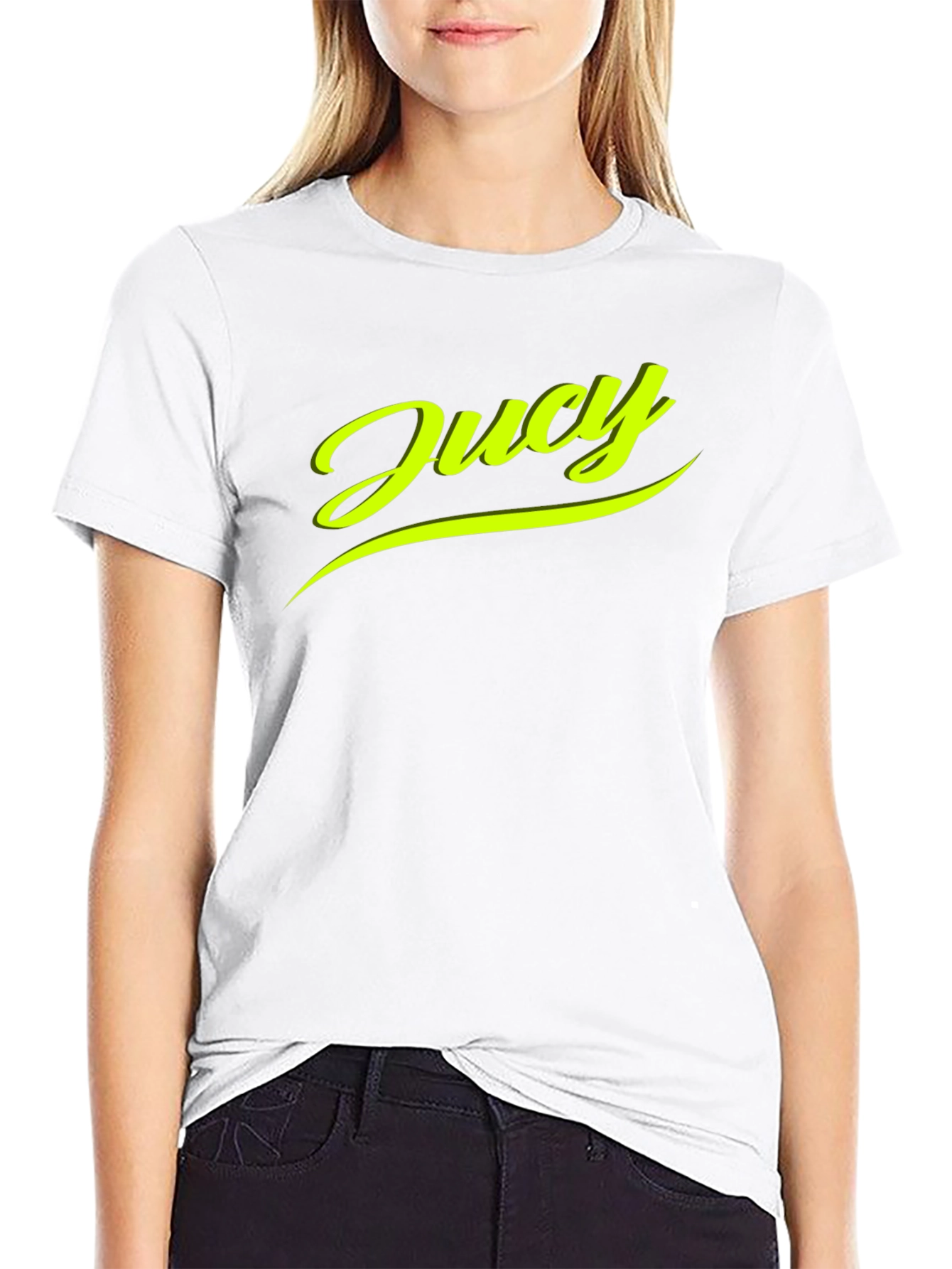Juicy Graphic Tee - Modern Black Cotton T-Shirt