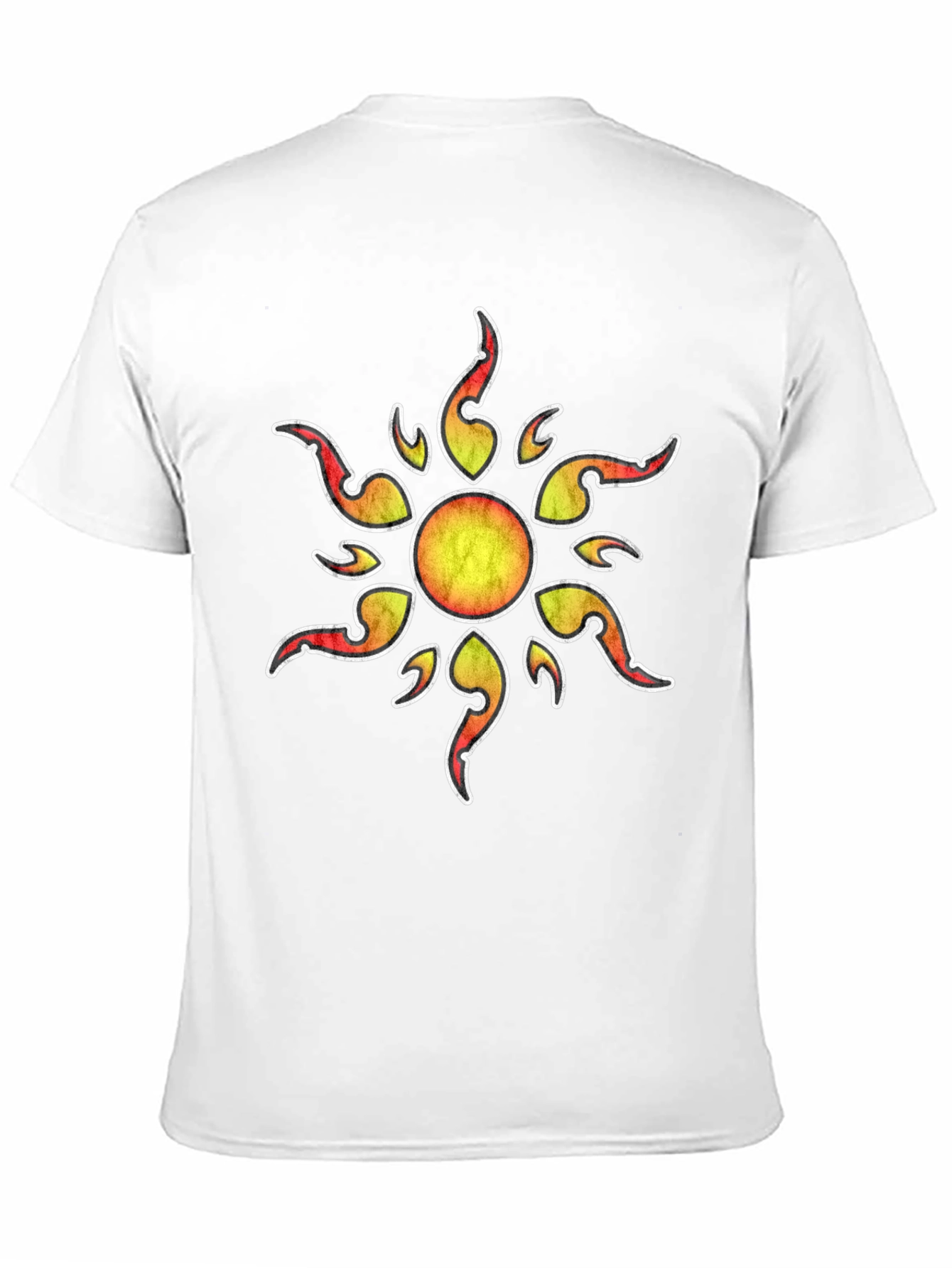Sunburst Graphic Print Black T-Shirt