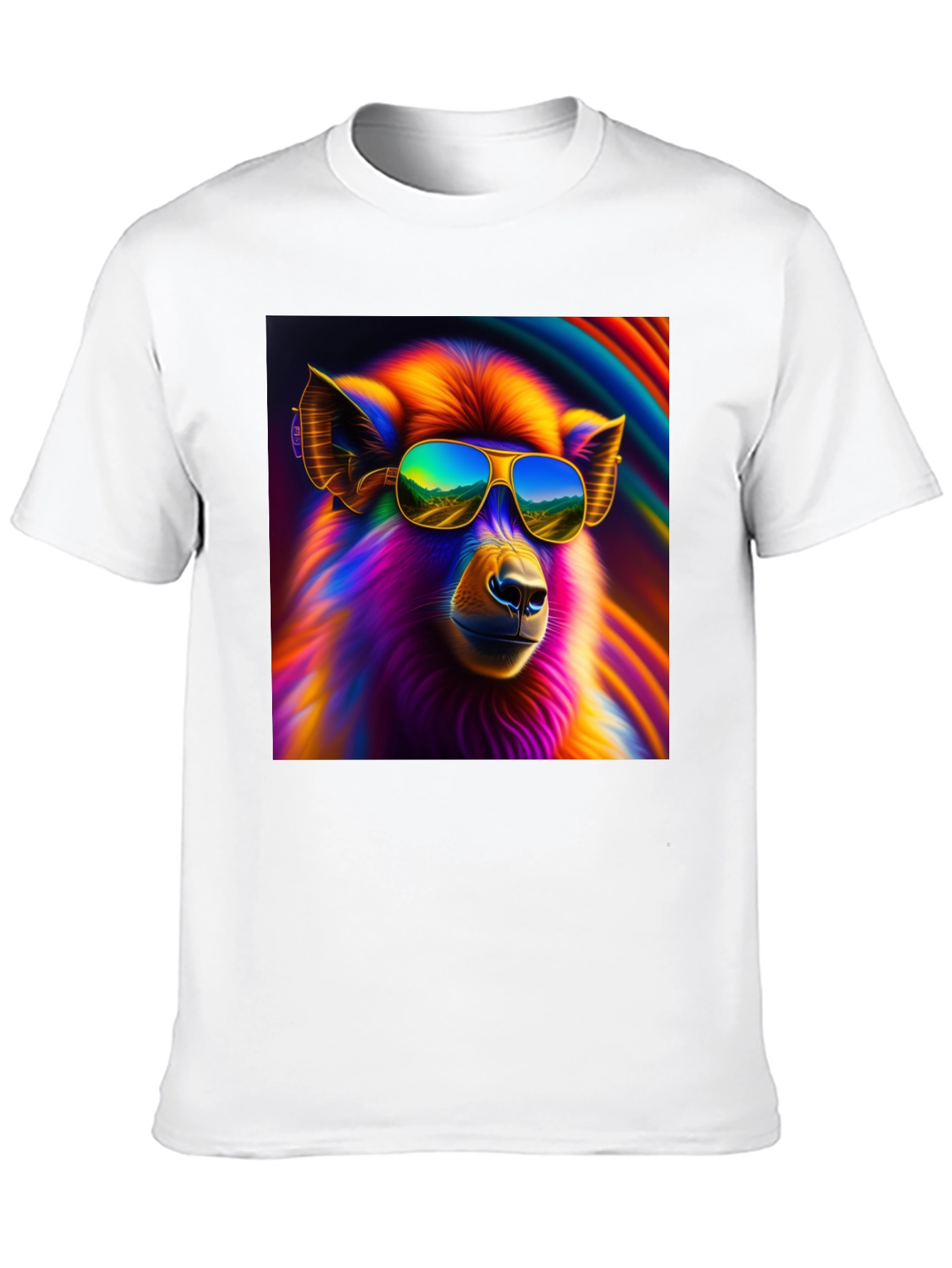 Cool Llama Graphic Tee - Black Cotton T-Shirt