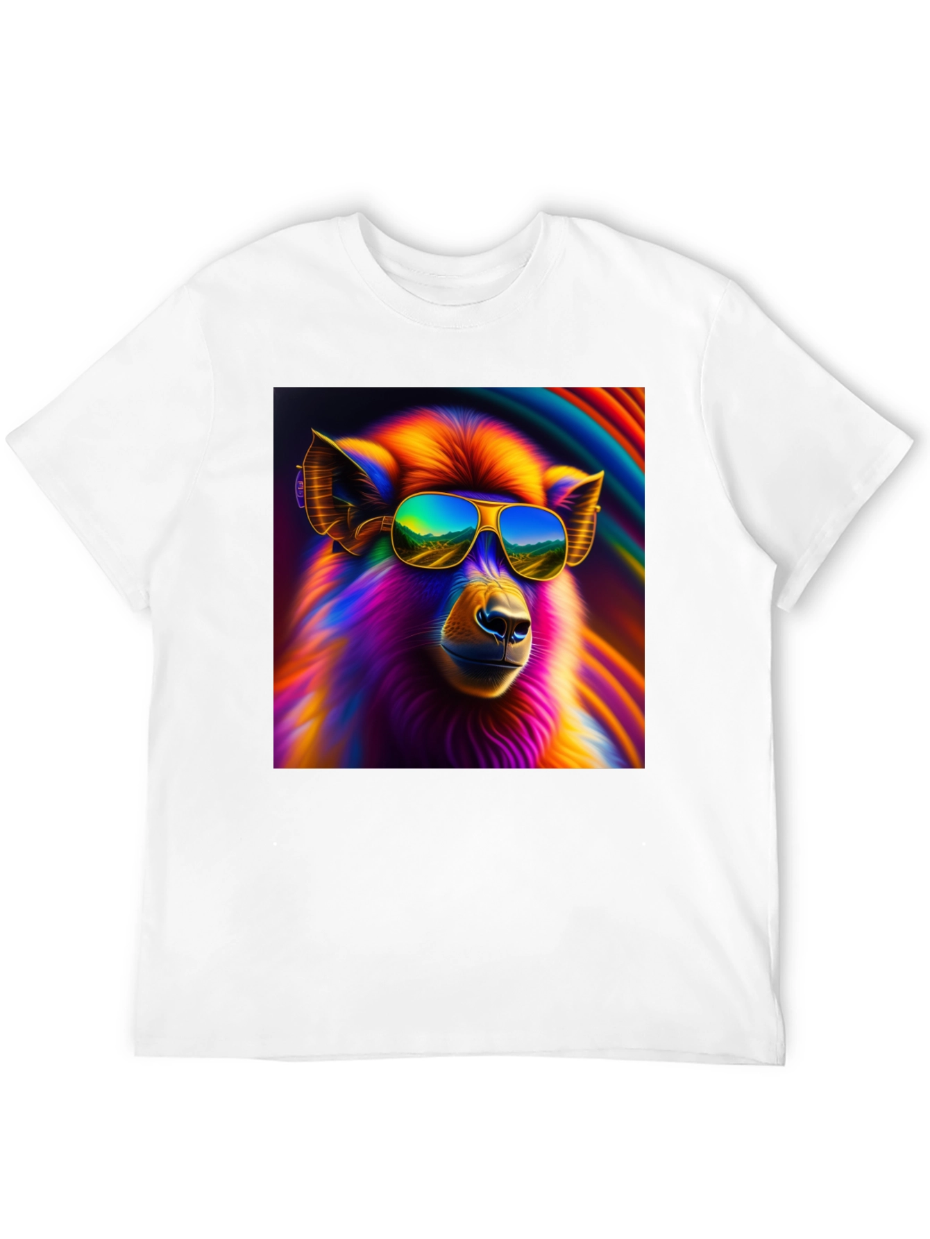 Cool Llama Graphic Tee - Black Cotton T-Shirt