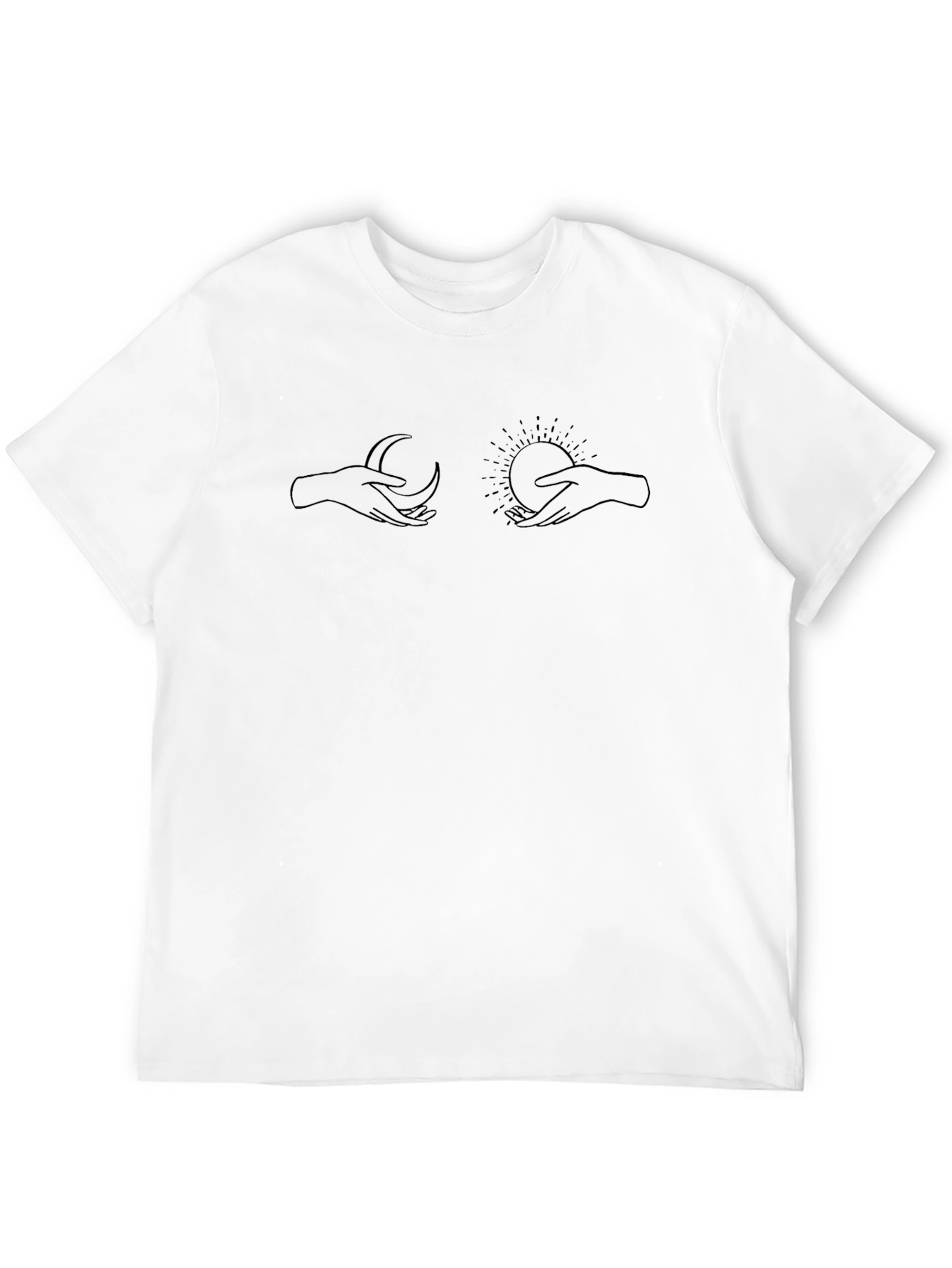 Mystic Sun & Moon Hands Black Graphic Tee