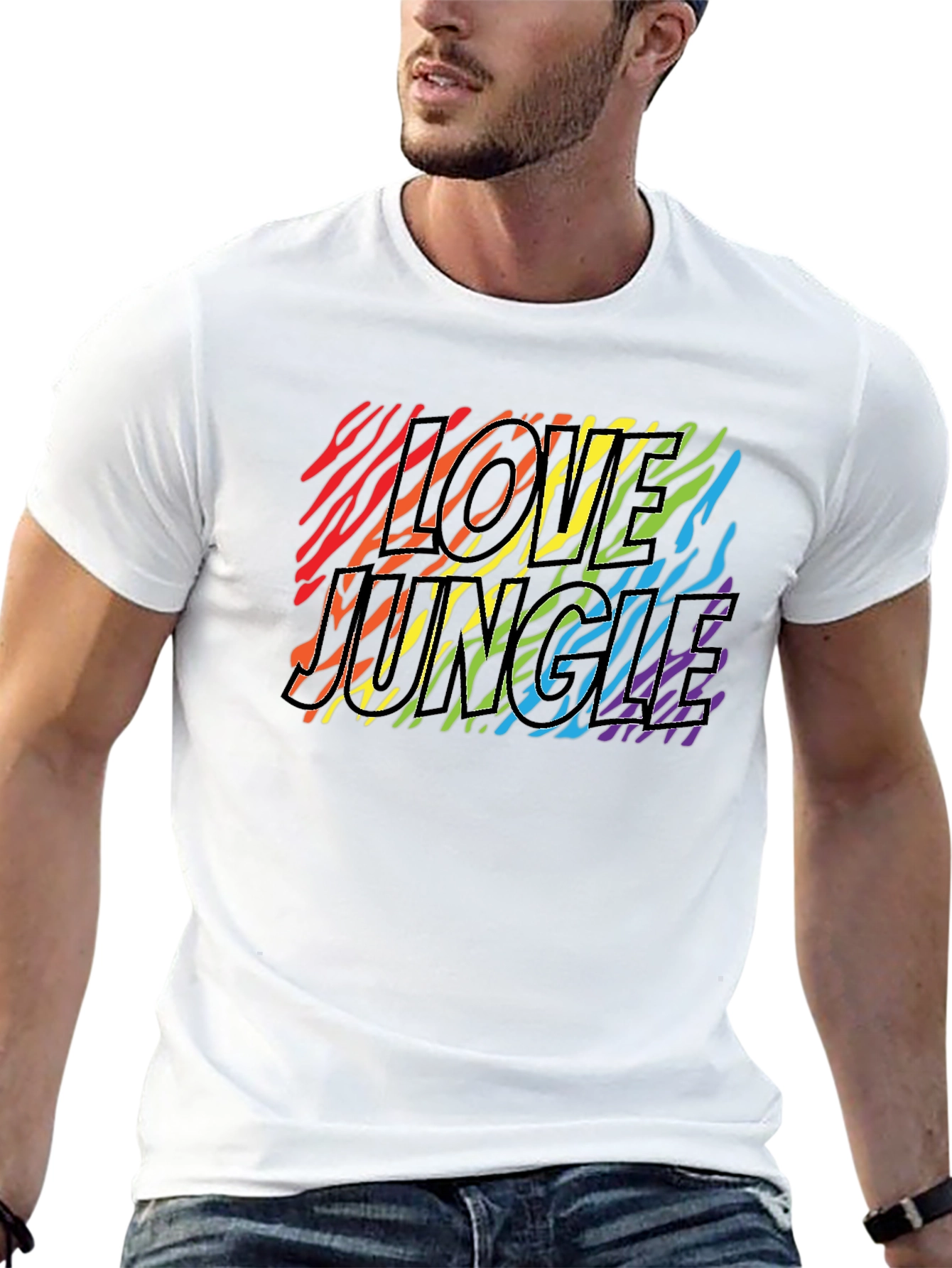 Love Jungle Zebra Stripe Pride T-Shirt