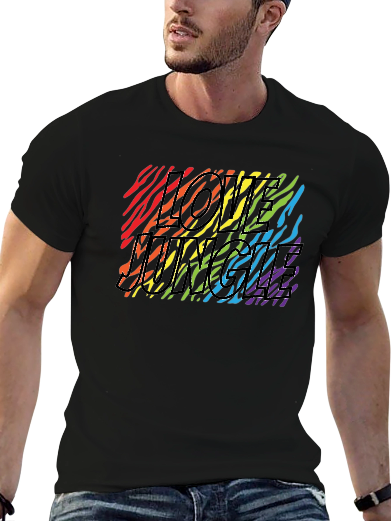Love Jungle Zebra Stripe Pride T-Shirt