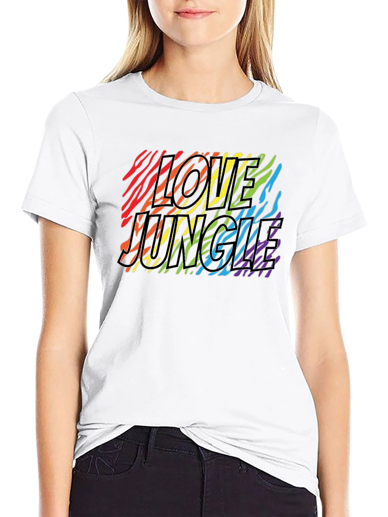 Love Jungle Zebra Stripe Pride T-Shirt