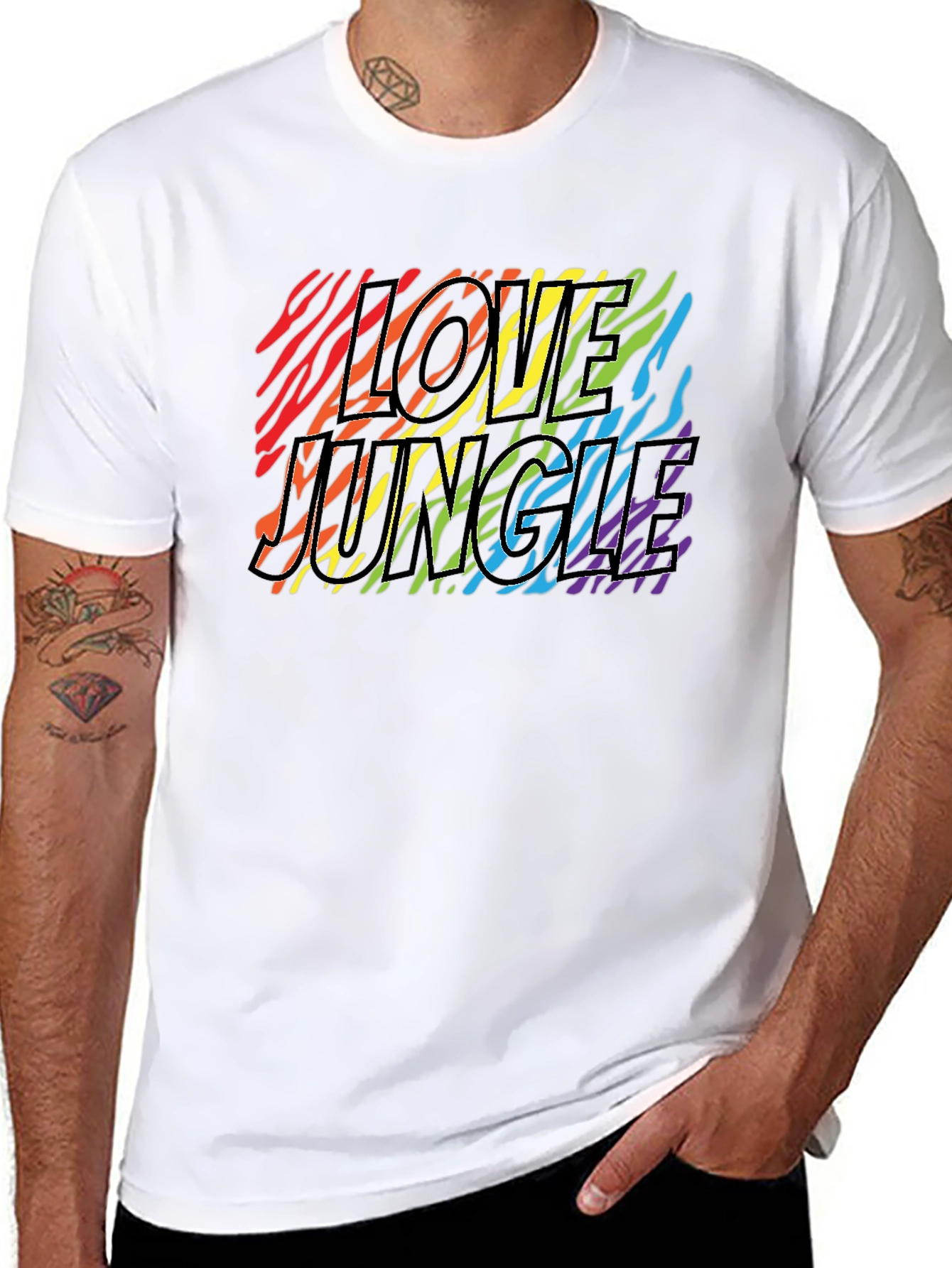 Love Jungle Zebra Stripe Pride T-Shirt