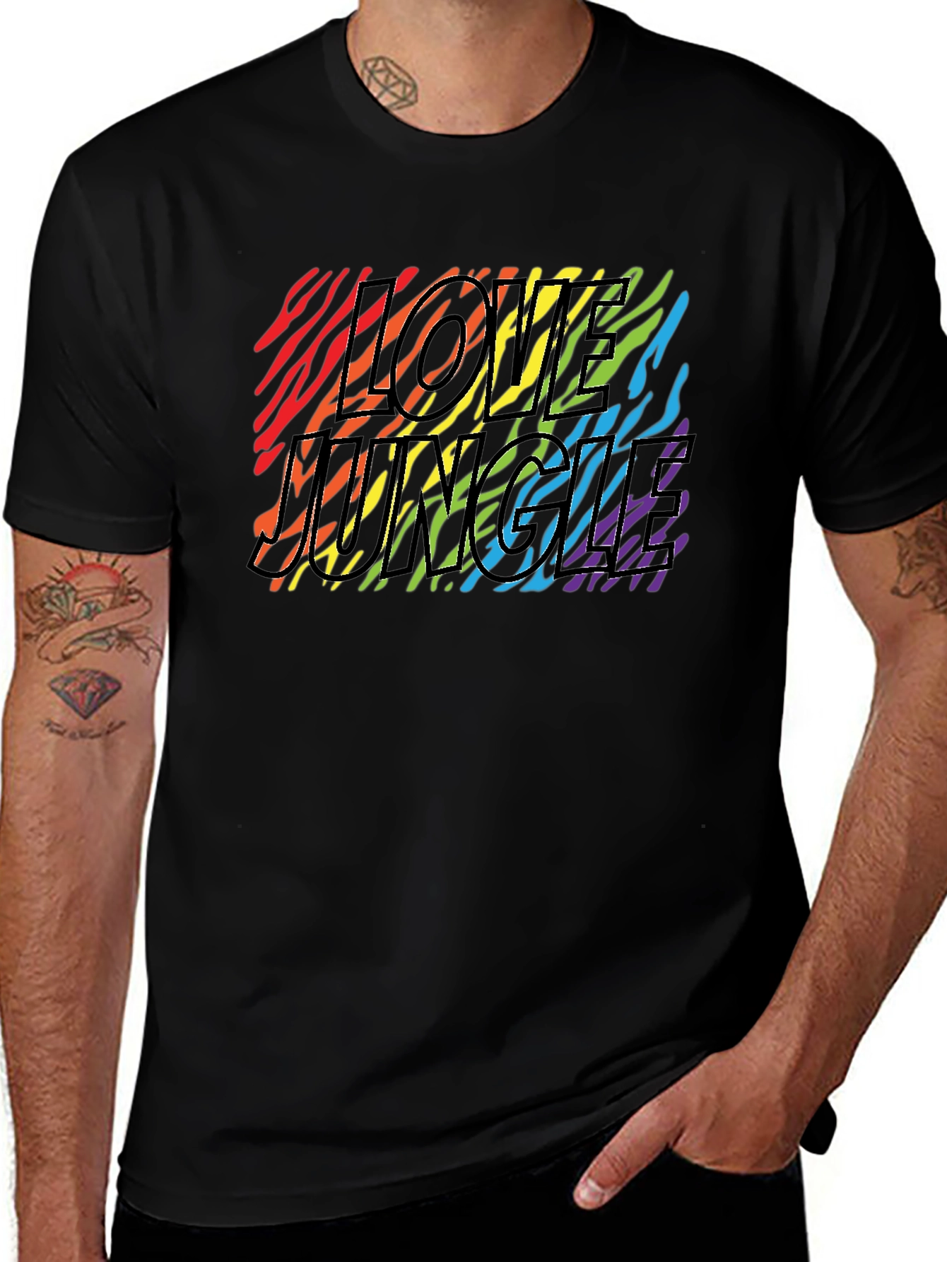Love Jungle Zebra Stripe Pride T-Shirt