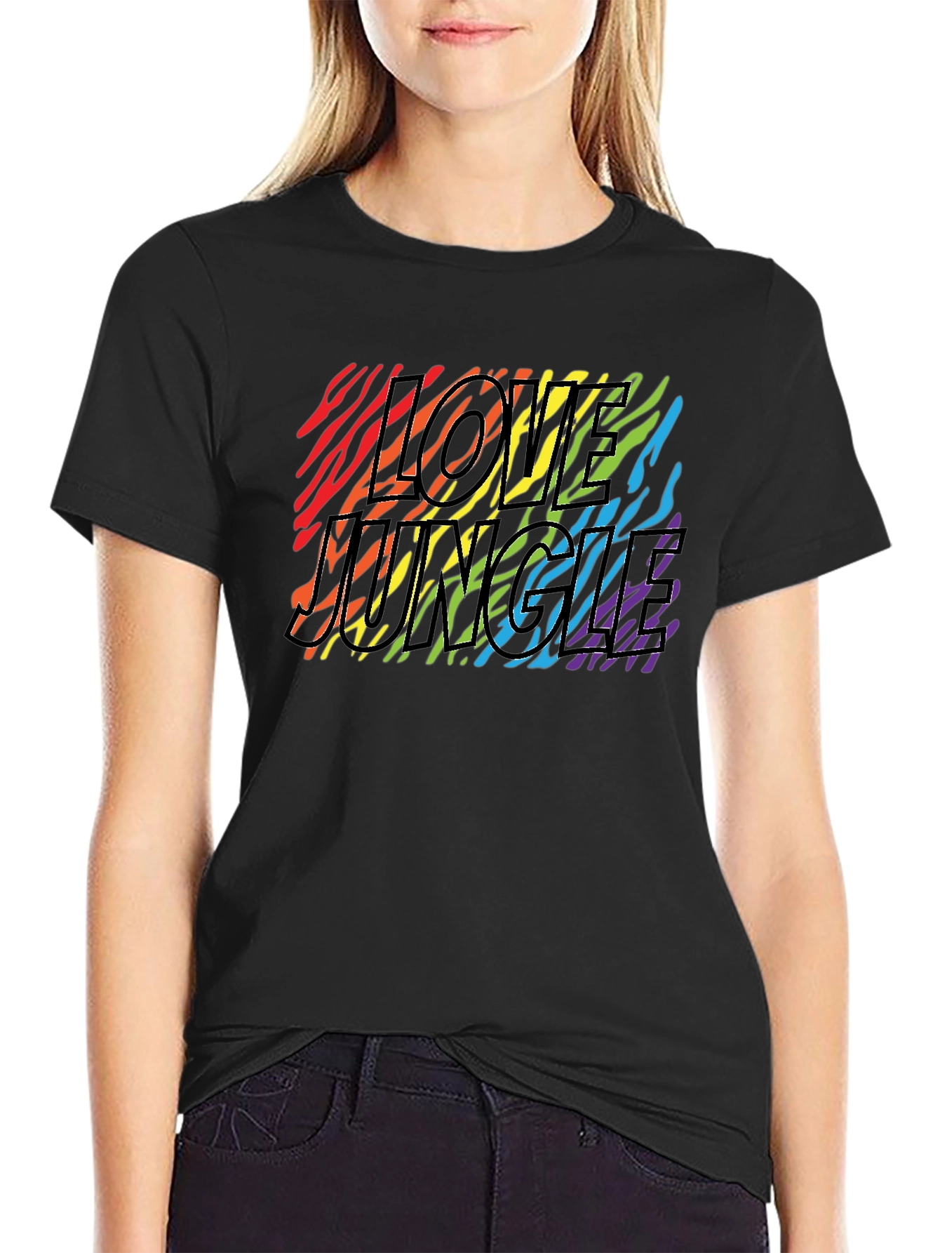 Love Jungle Zebra Stripe Pride T-Shirt