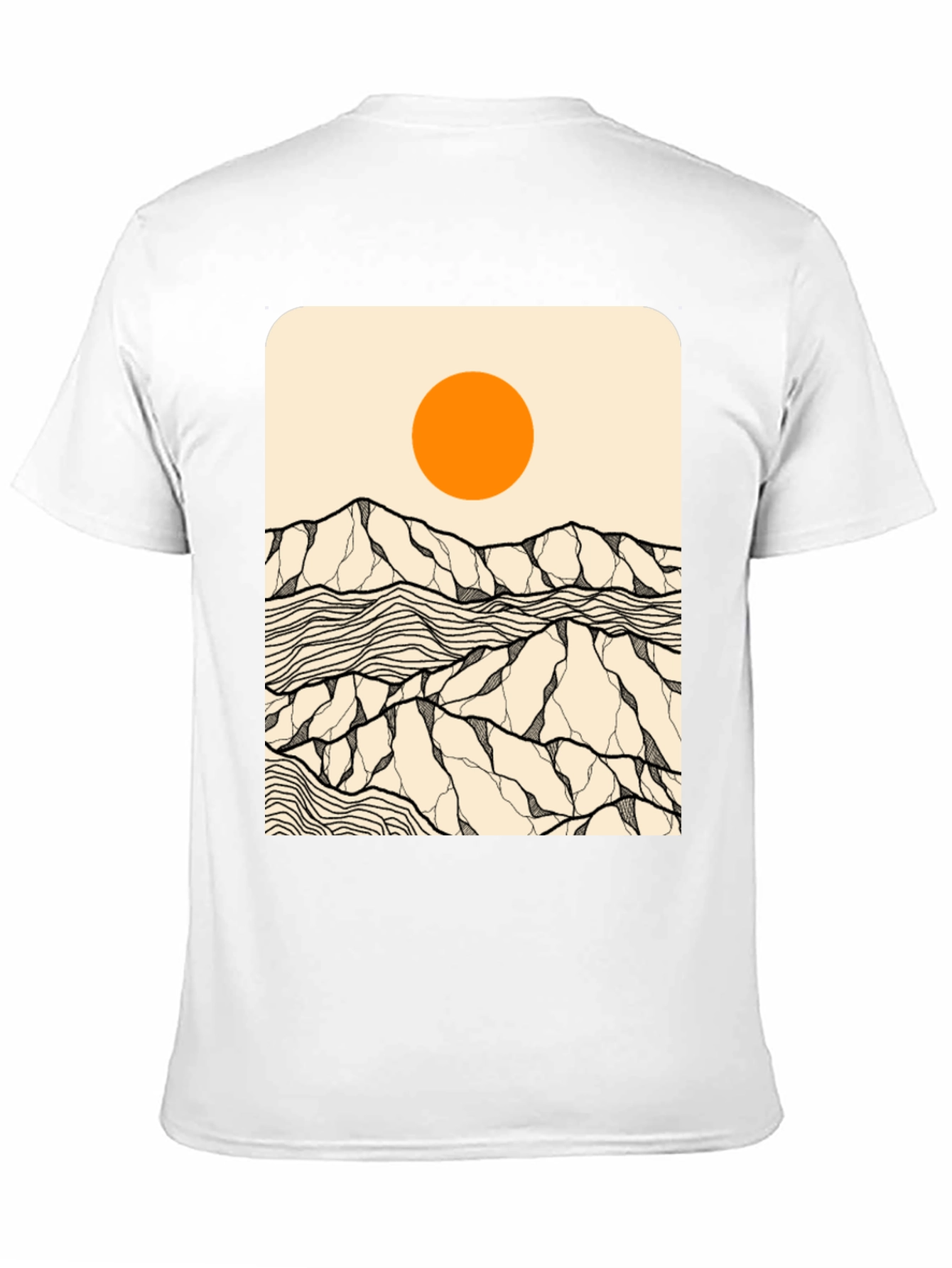 Abstract Mountain Sun Graphic Tee