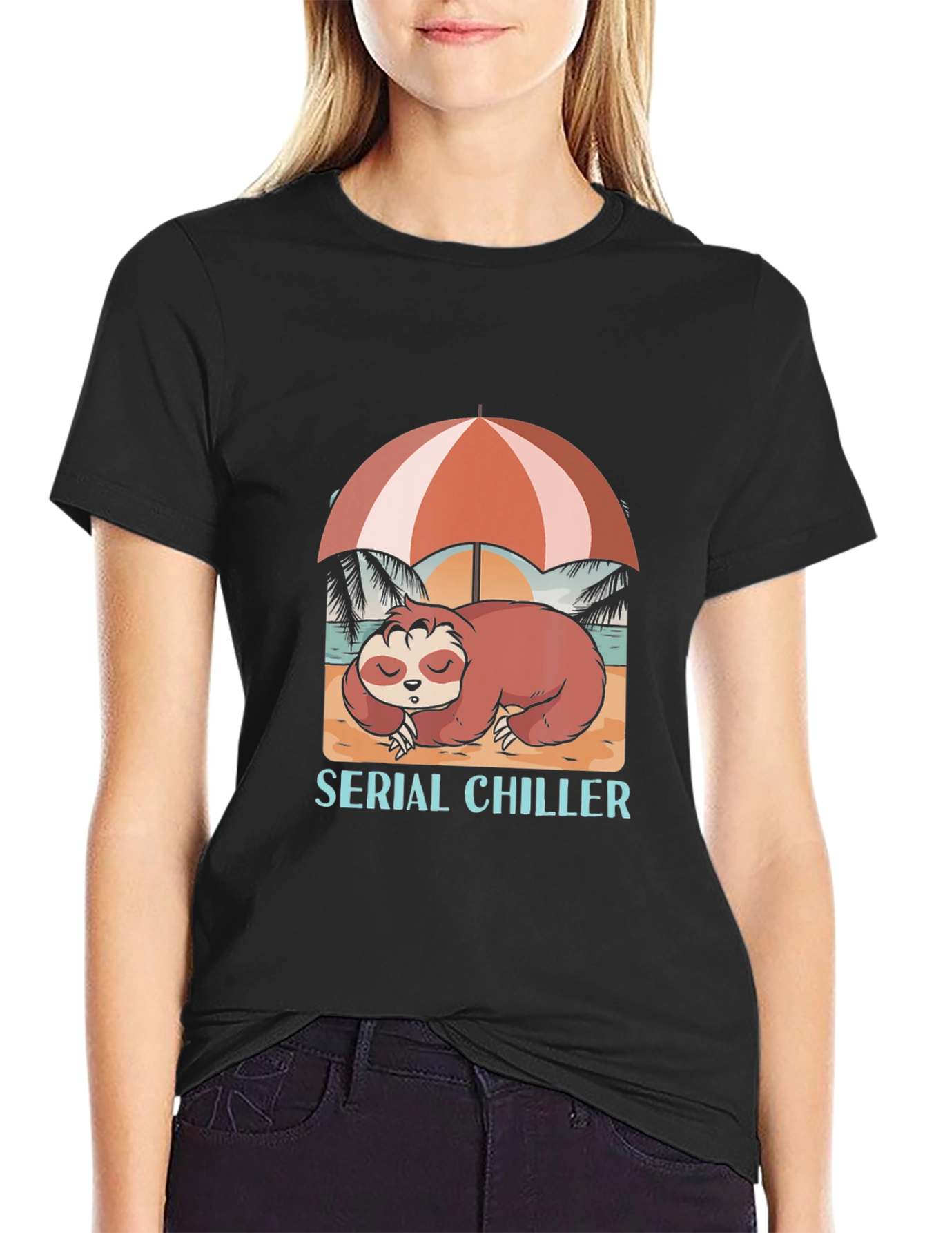 Serial Chiller Sloth Graphic T-Shirt