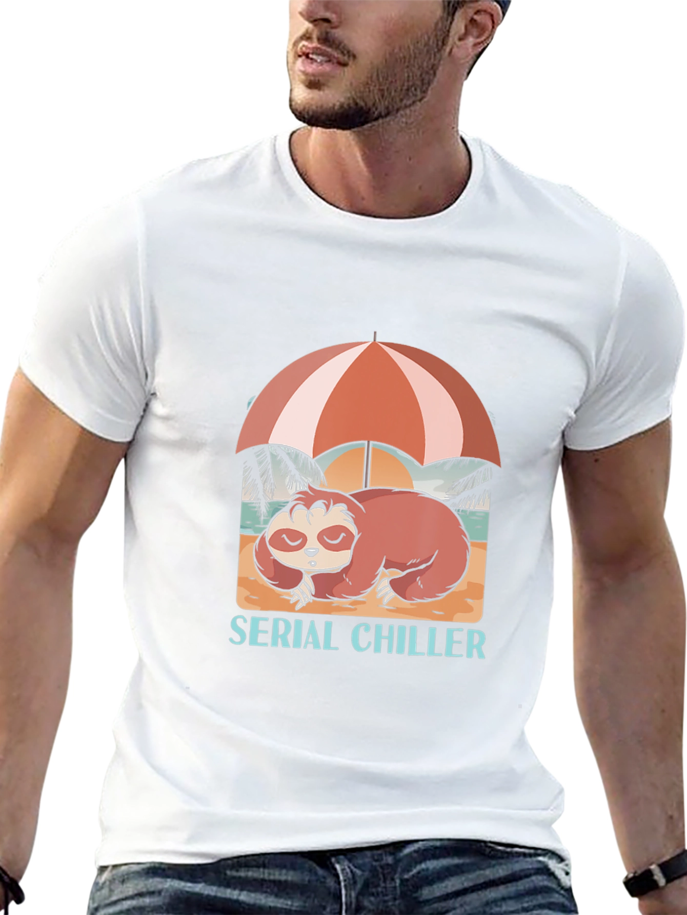 Serial Chiller Sloth Graphic T-Shirt