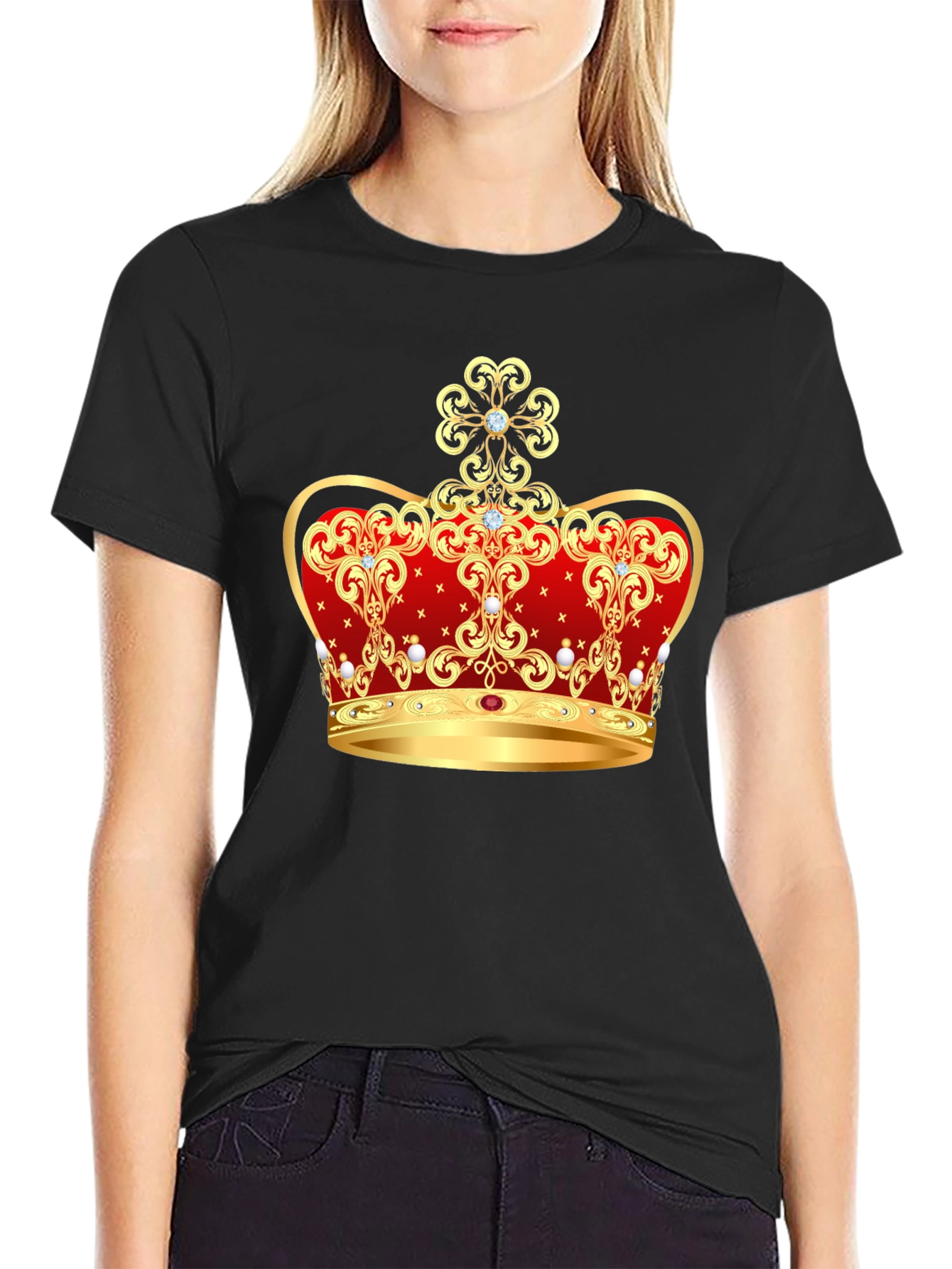 Regal Crown Graphic Black T-Shirt