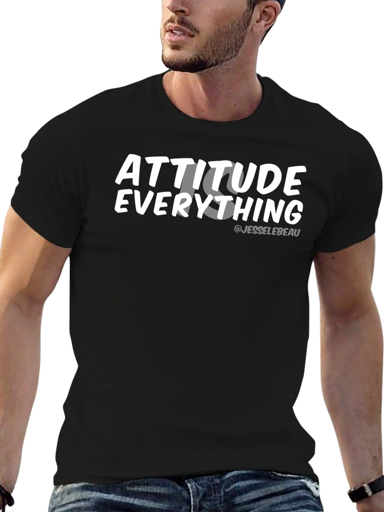 Attitude Is Everything Graphic Tee - Black