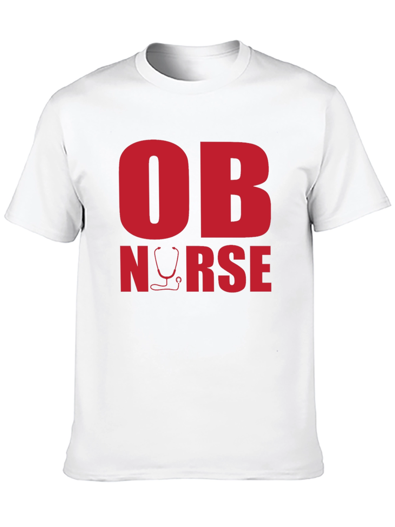 OB Nurse Graphic Tee - Black Cotton T-Shirt