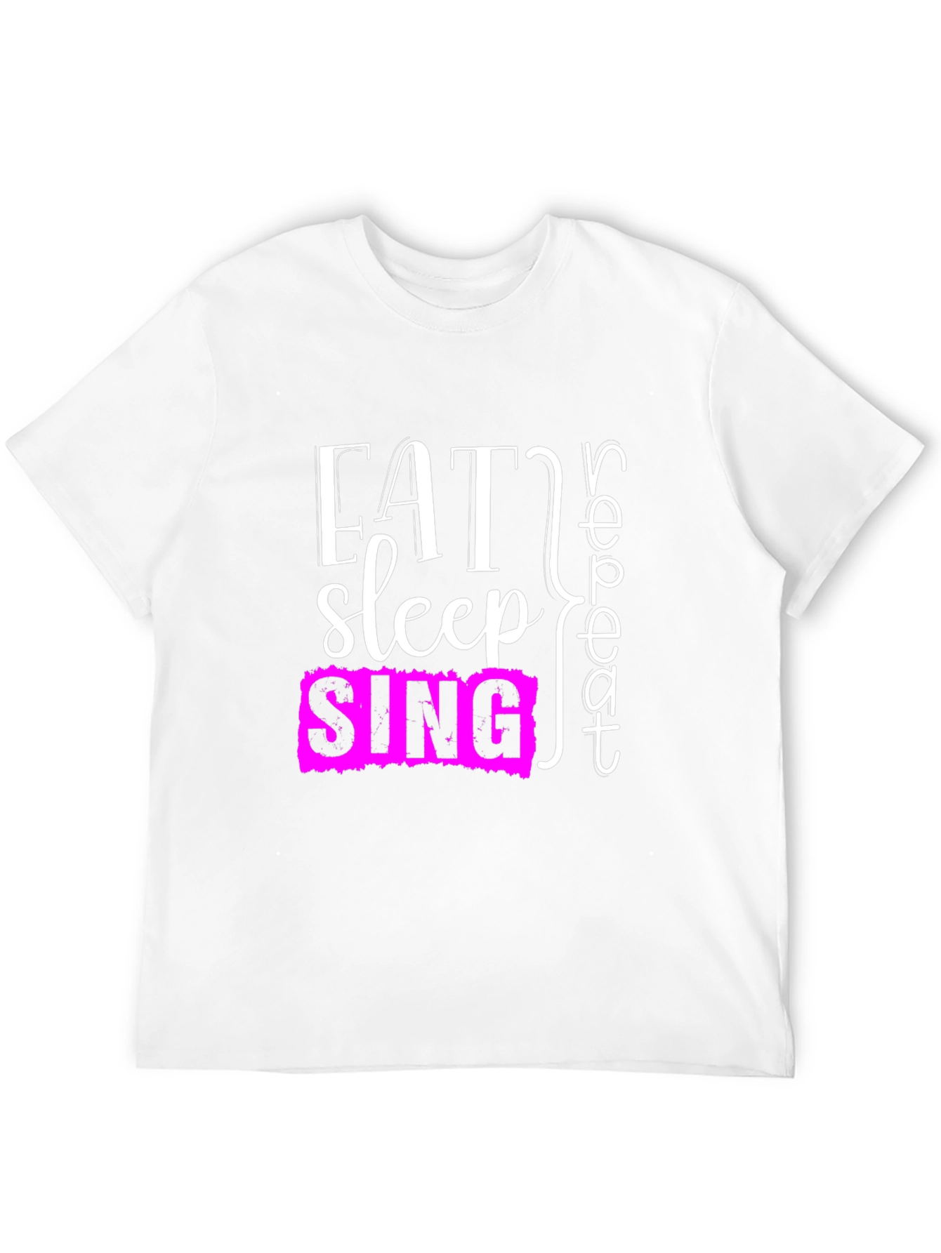 Eat Sleep Sing Repeat Black T-Shirt