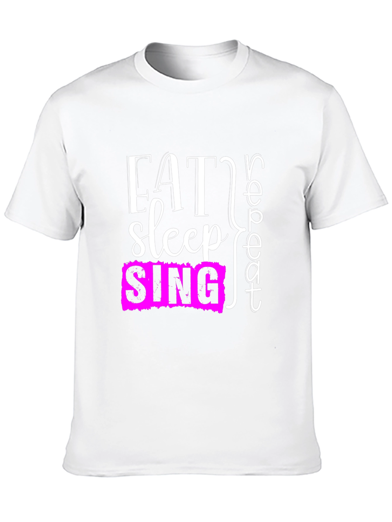 Eat Sleep Sing Repeat Black T-Shirt