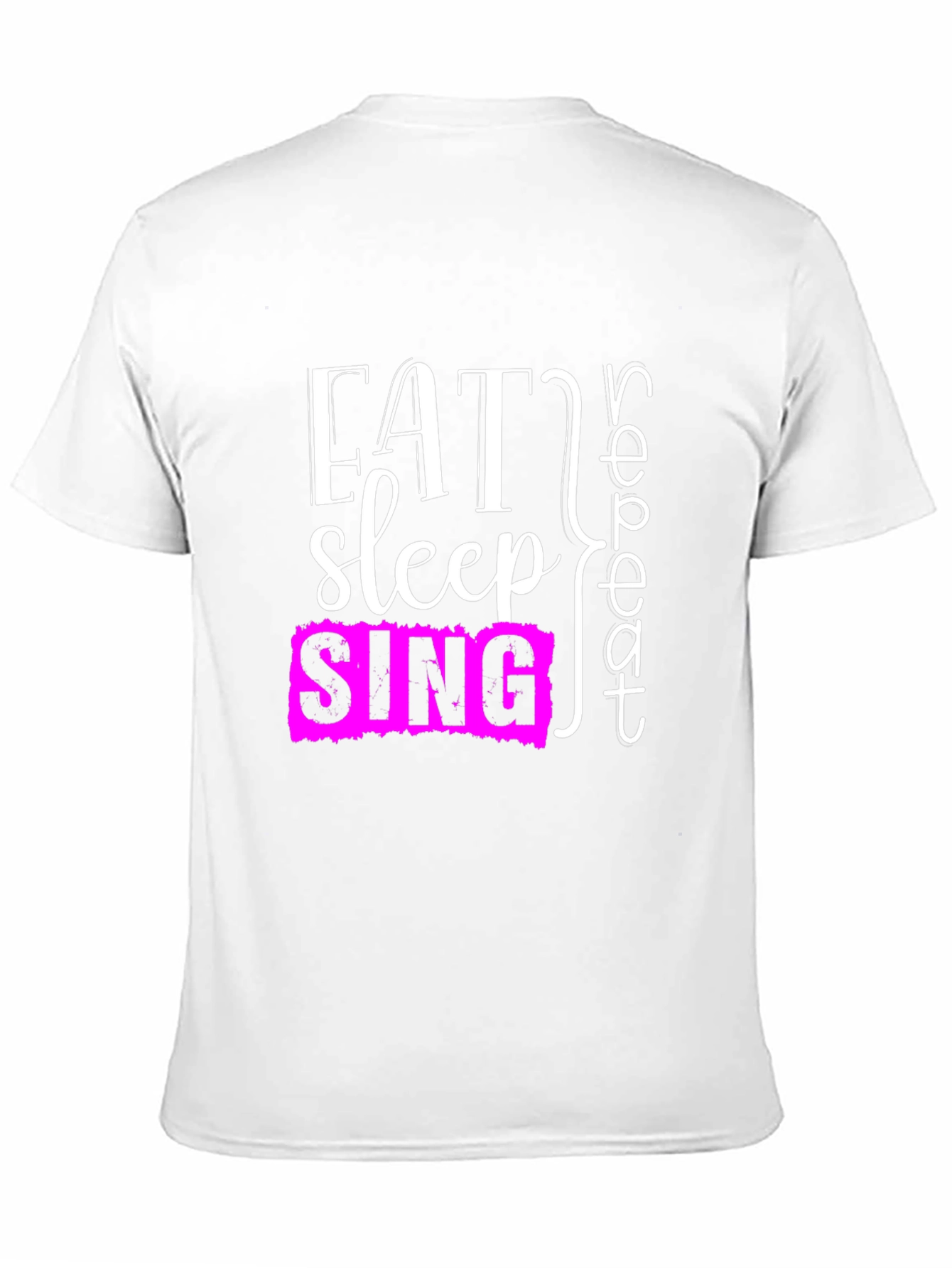 Eat Sleep Sing Repeat Black T-Shirt