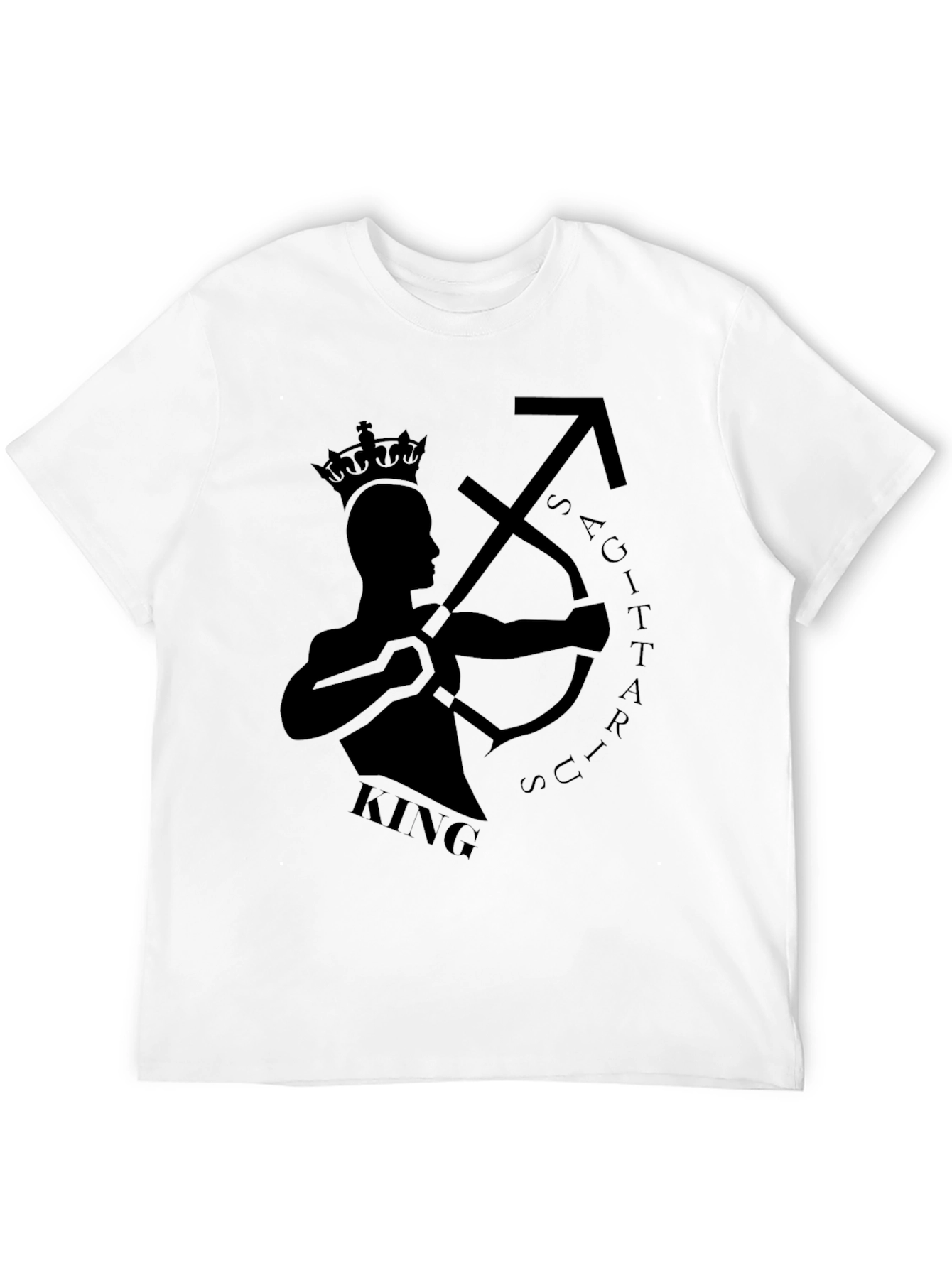 Sagittarius King Black Graphic Tee