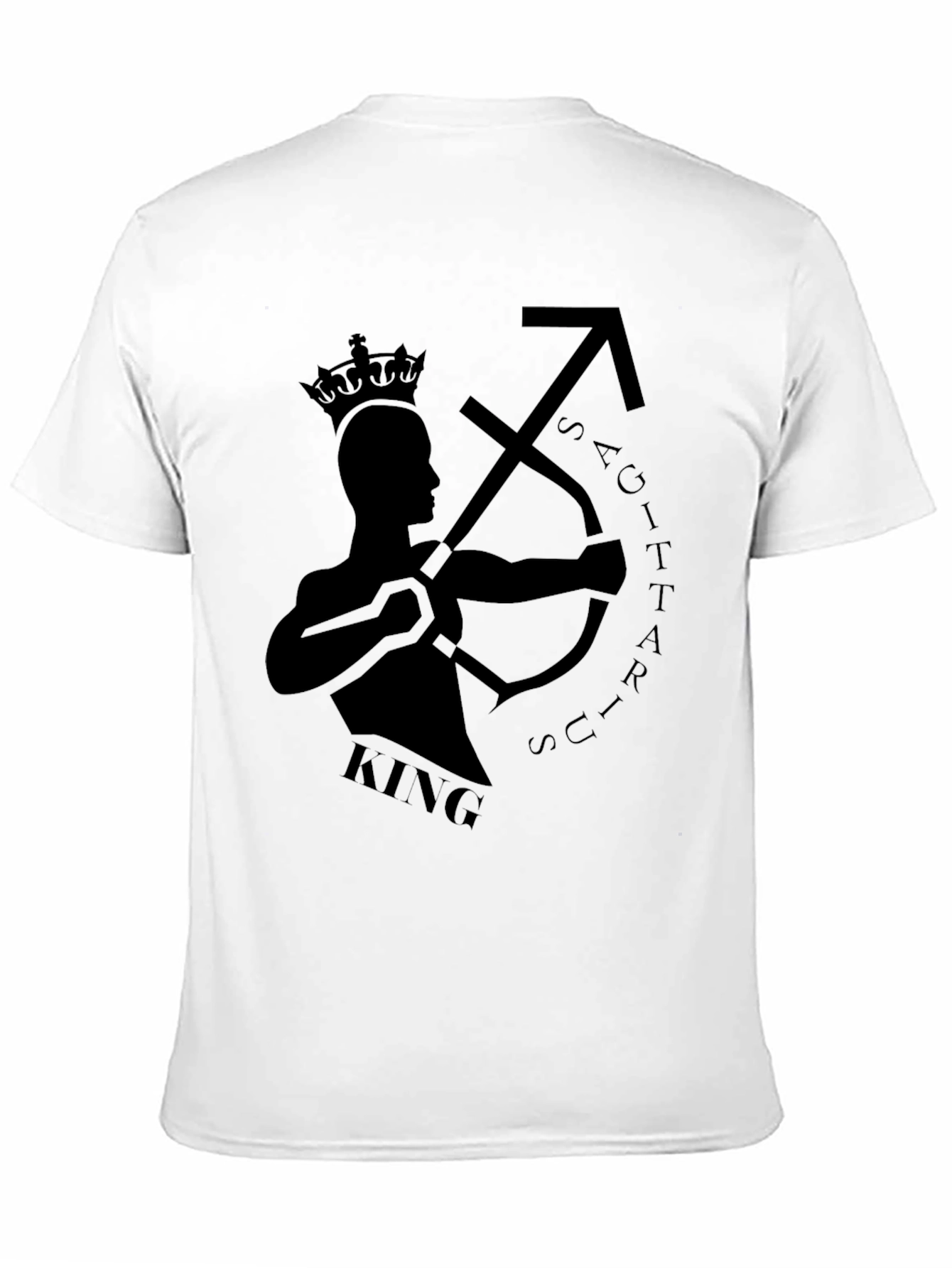 Sagittarius King Black Graphic Tee