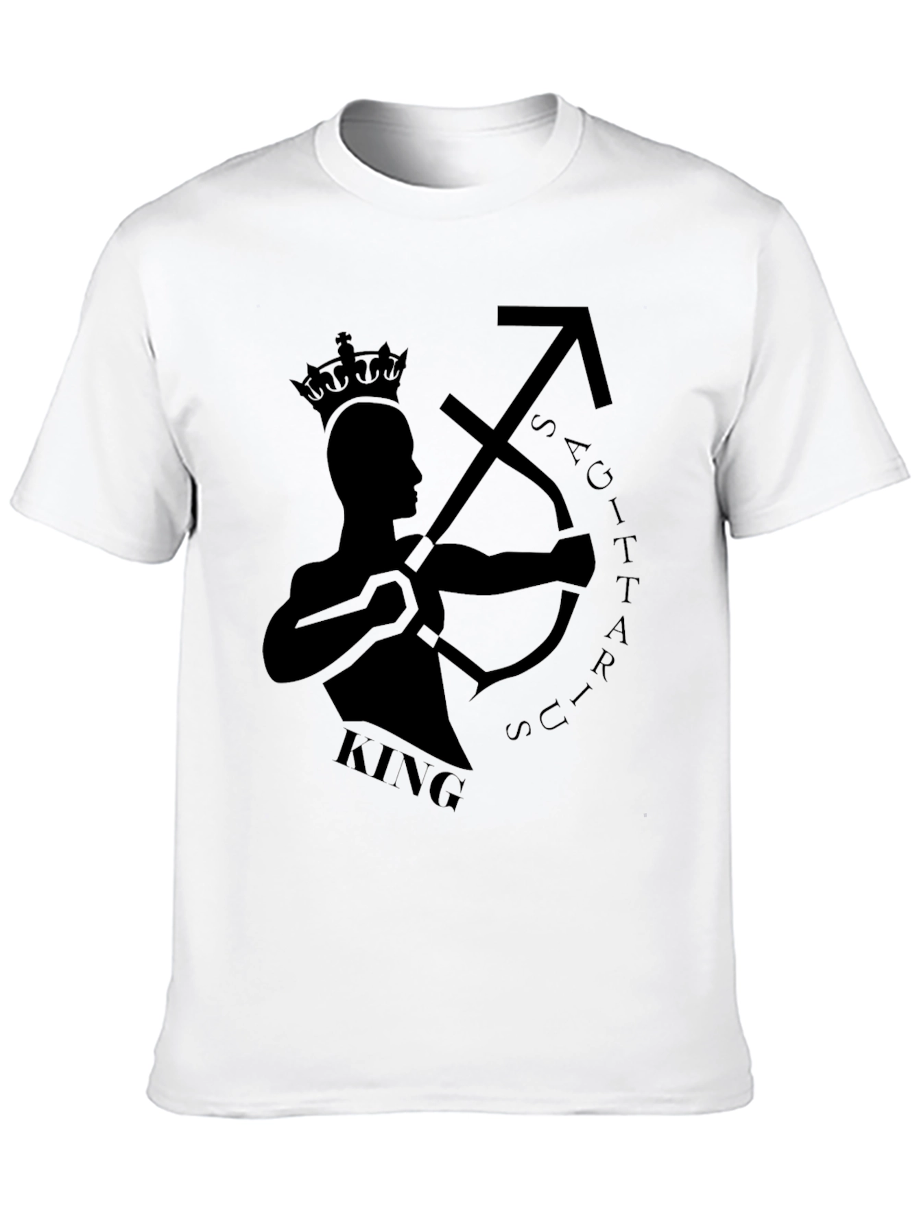 Sagittarius King Black Graphic Tee