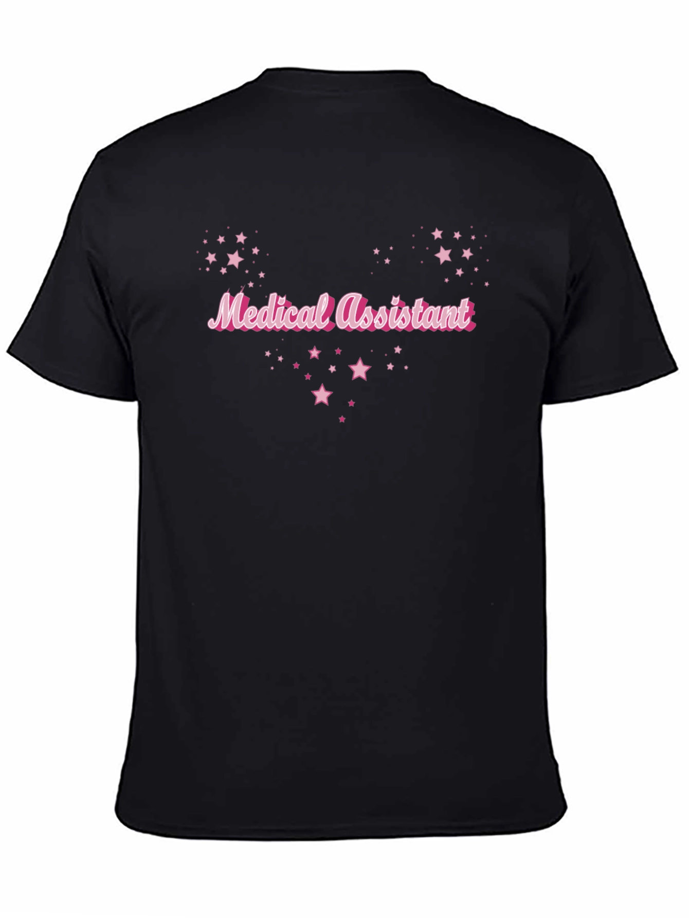 Medical Assistant Star Graphic Black T-Shirt
