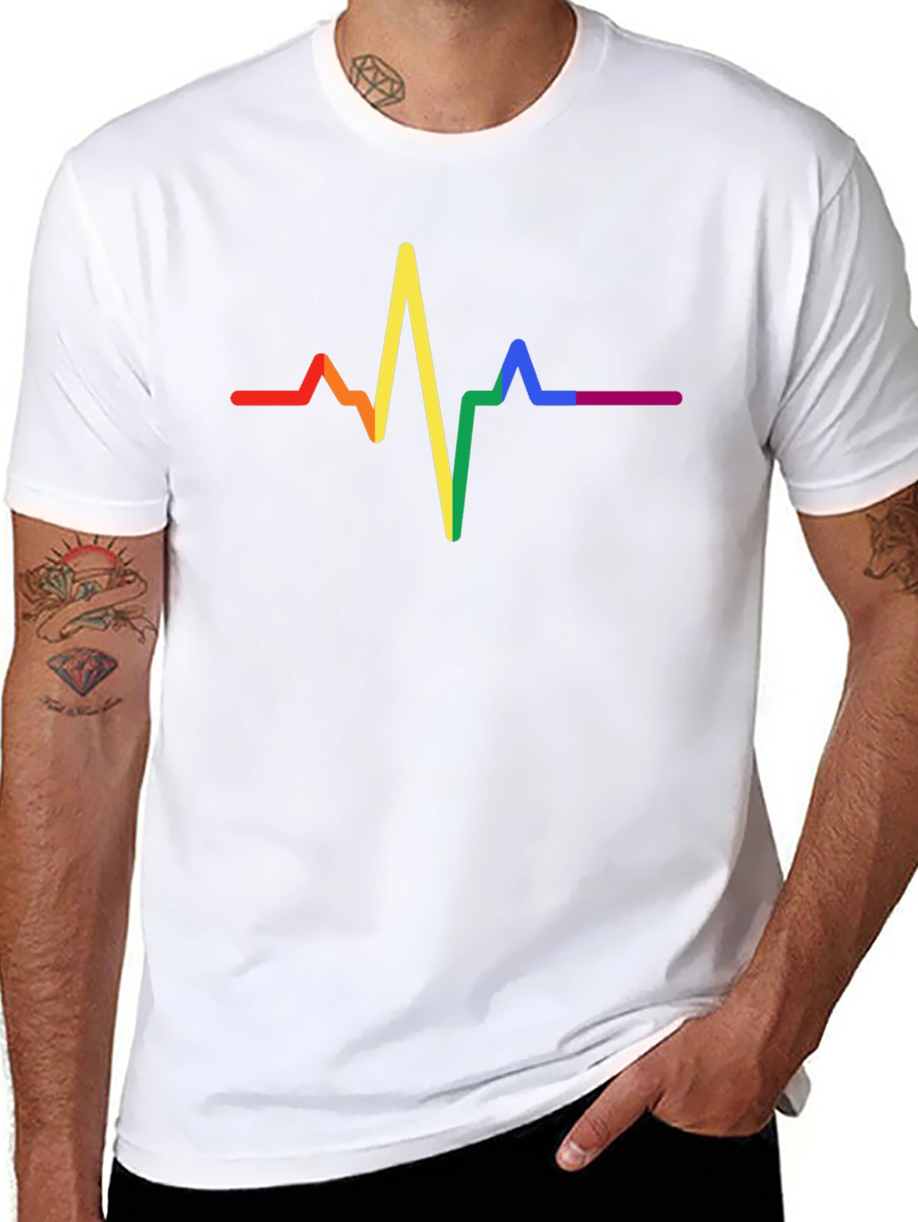 LGBT Pride Rainbow Heartbeat T-Shirt