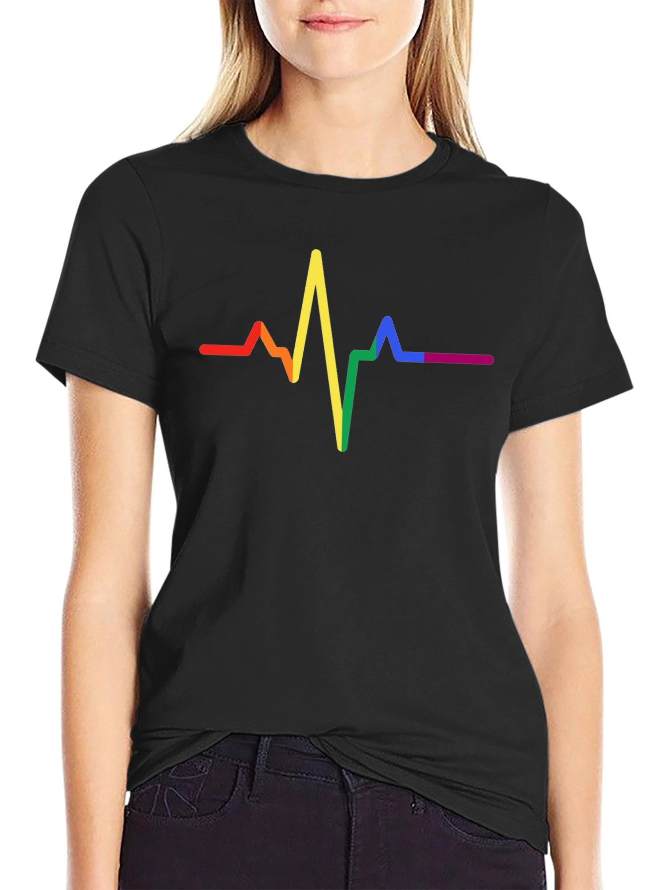 LGBT Pride Rainbow Heartbeat T-Shirt