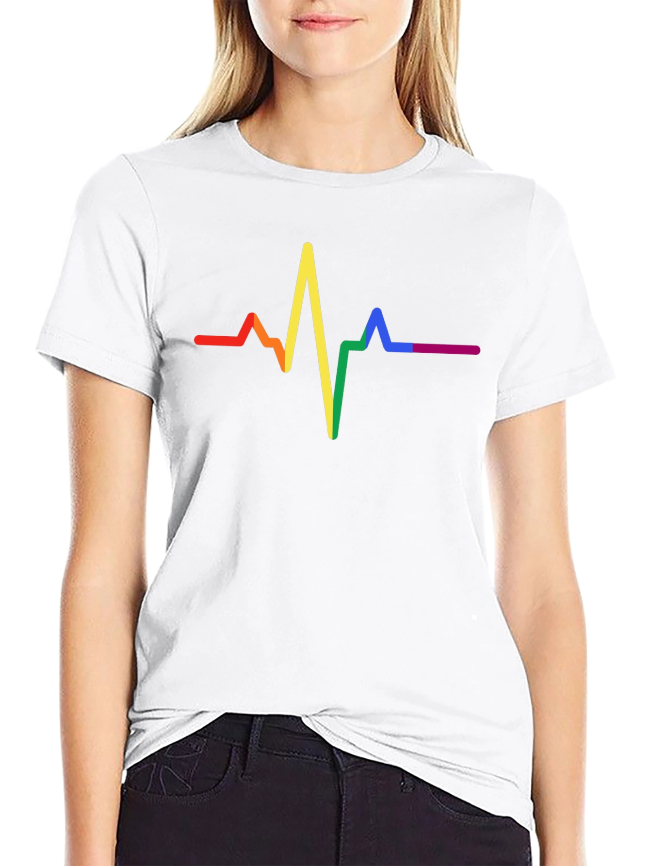 LGBT Pride Rainbow Heartbeat T-Shirt