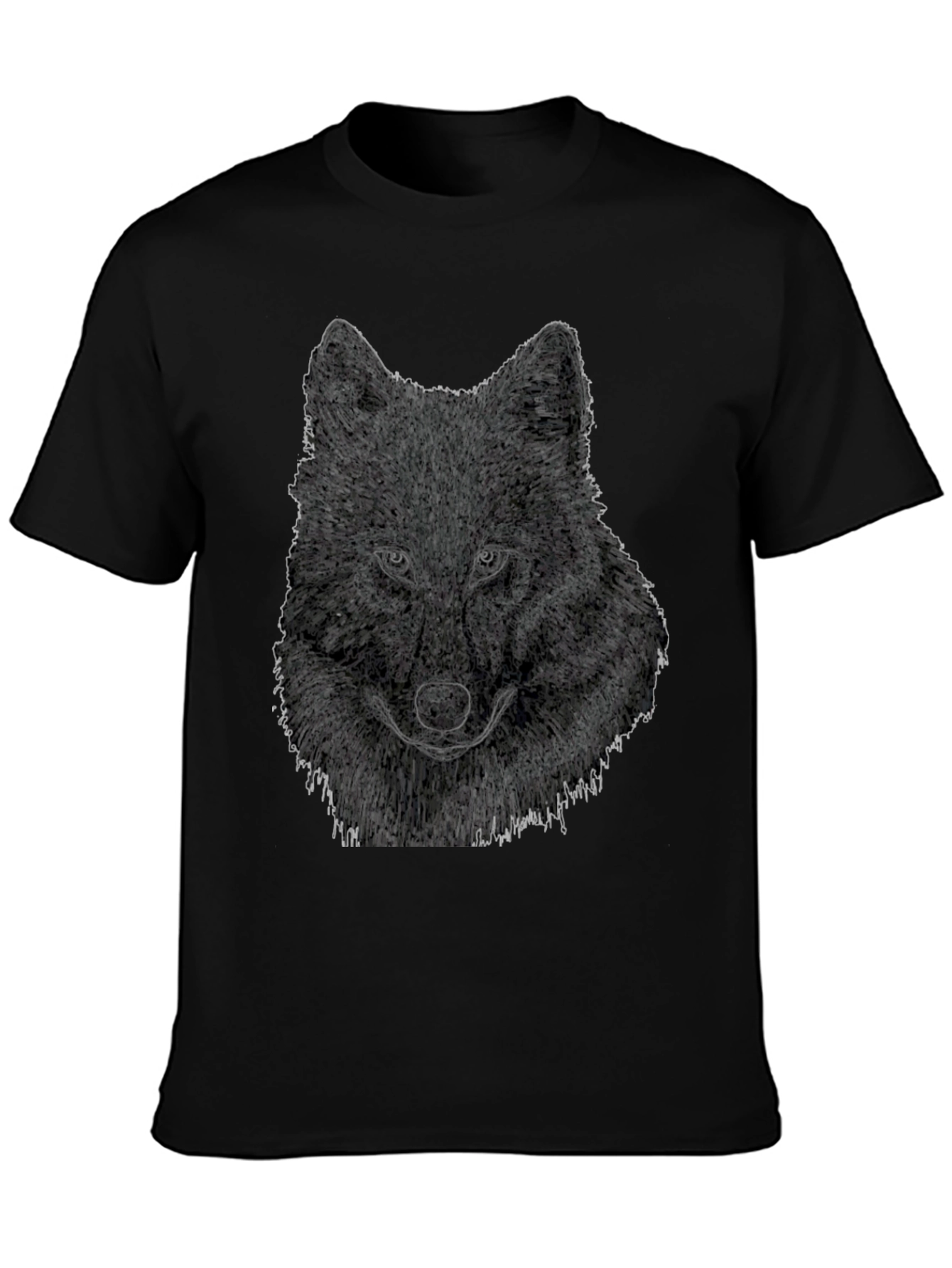 Wolf Graphic Tee - Mens Black T-Shirt