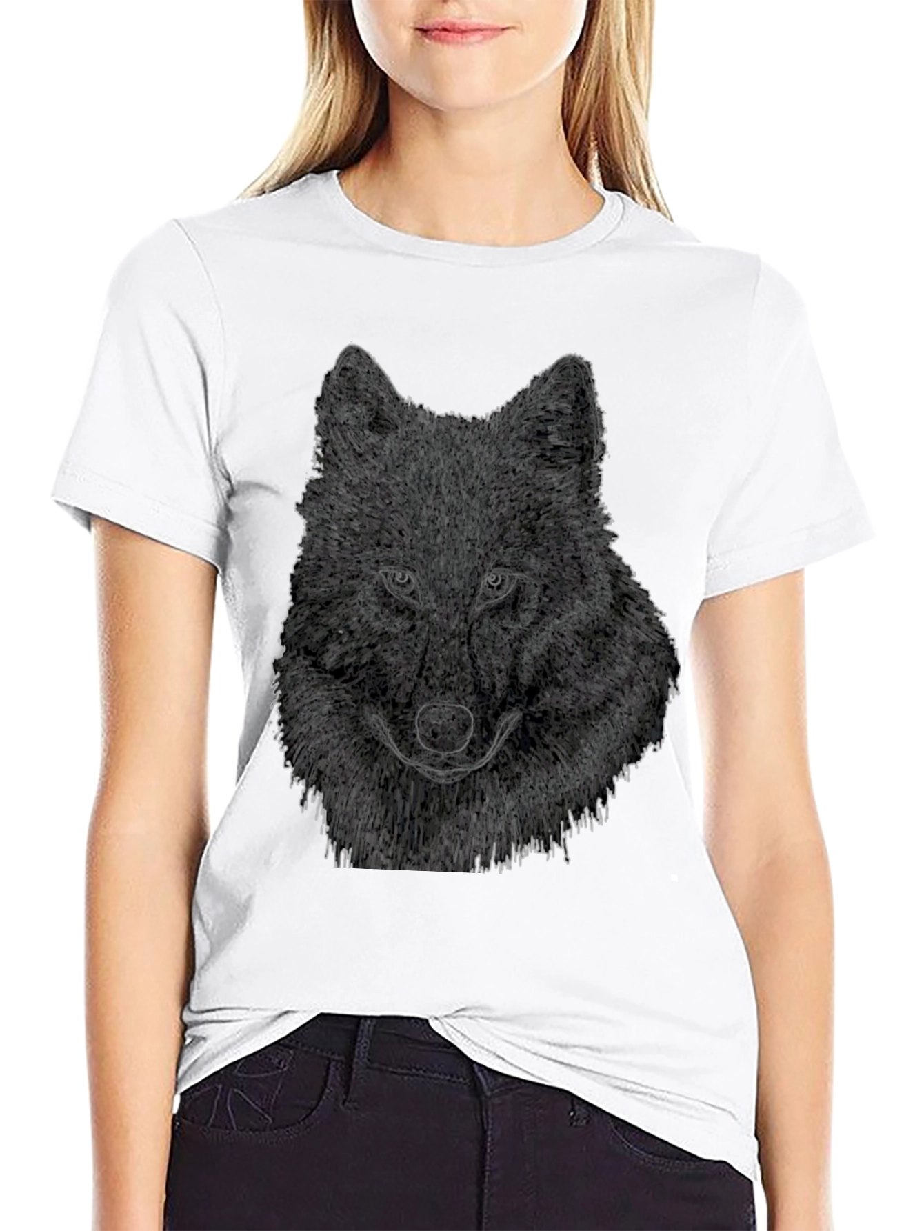 Wolf Graphic Tee - Mens Black T-Shirt