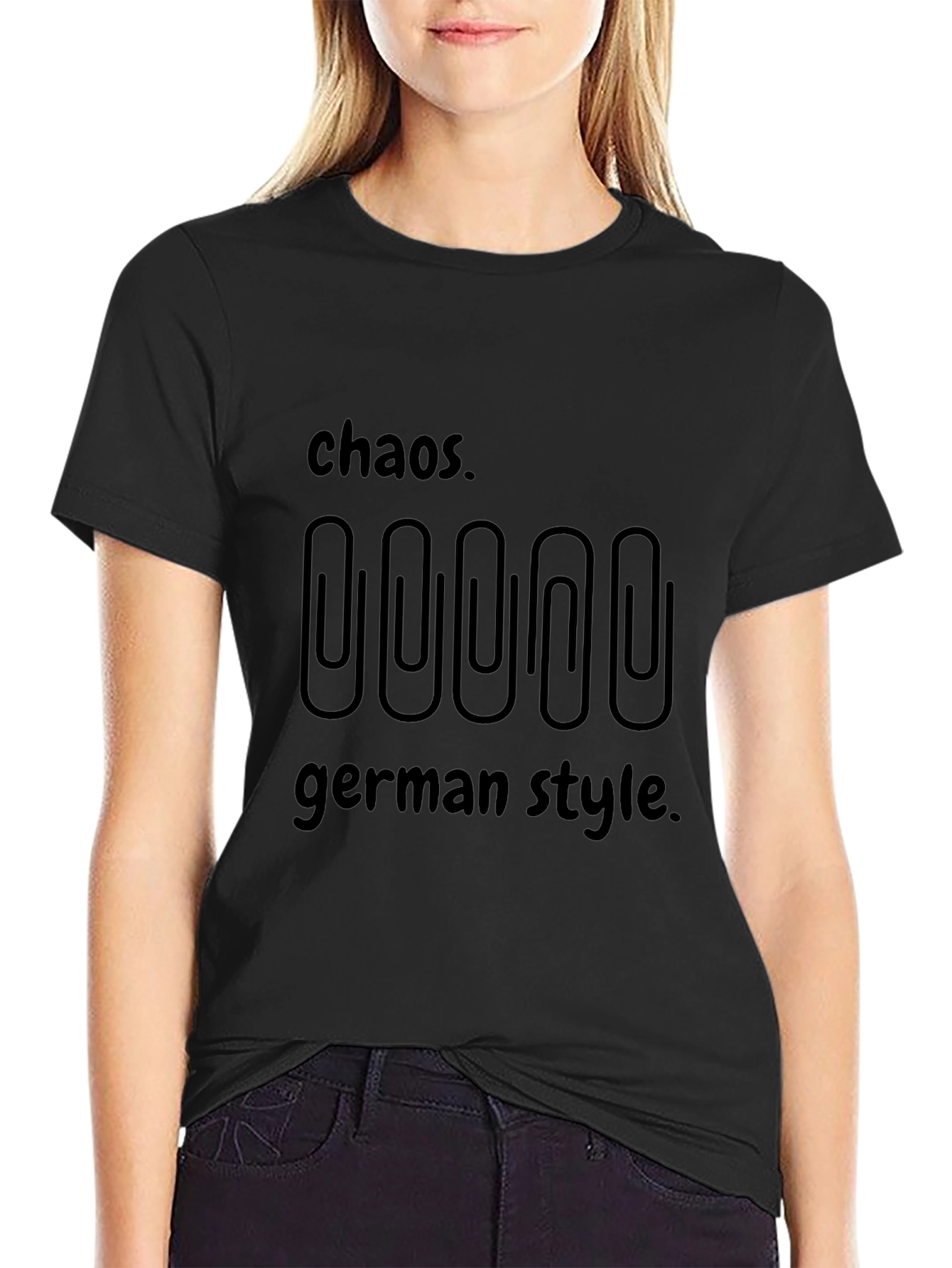 Chaos German Style T-Shirt Mens Black Tee