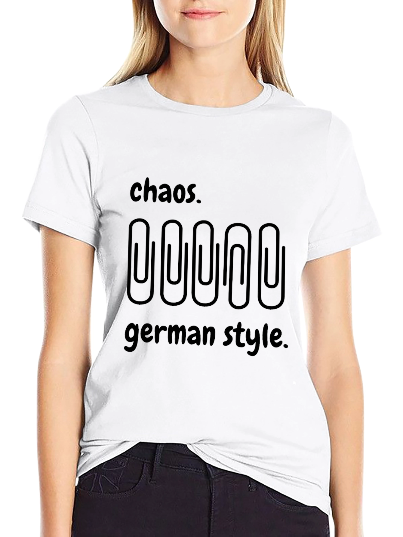 Chaos German Style T-Shirt Mens Black Tee