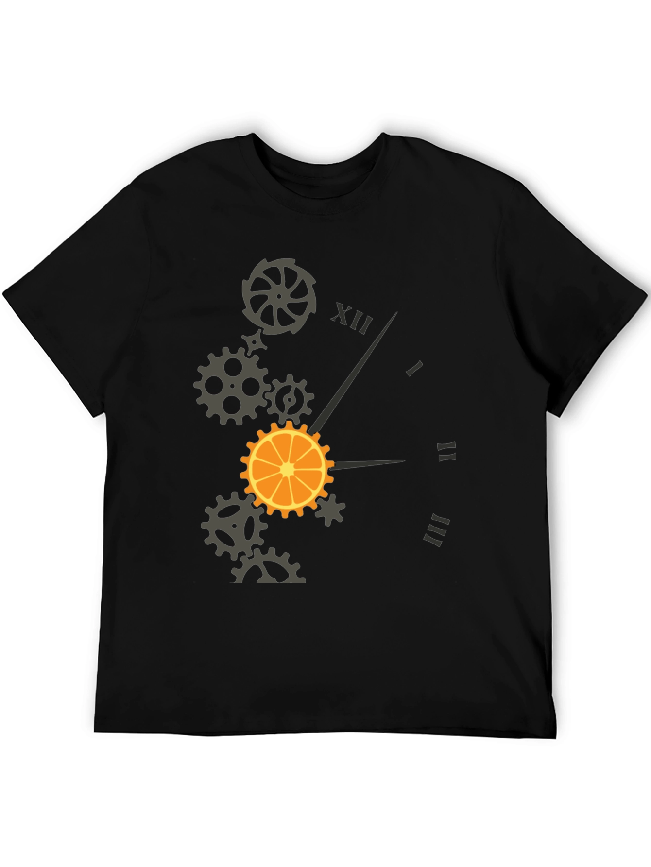 Steampunk Orange Clock T-Shirt