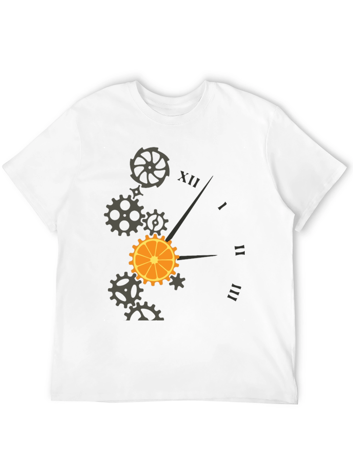 Steampunk Orange Clock T-Shirt