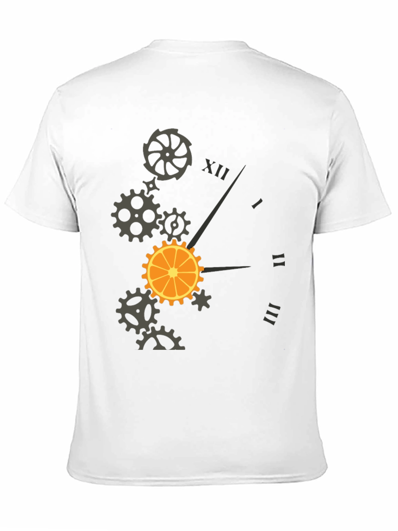 Steampunk Orange Clock T-Shirt