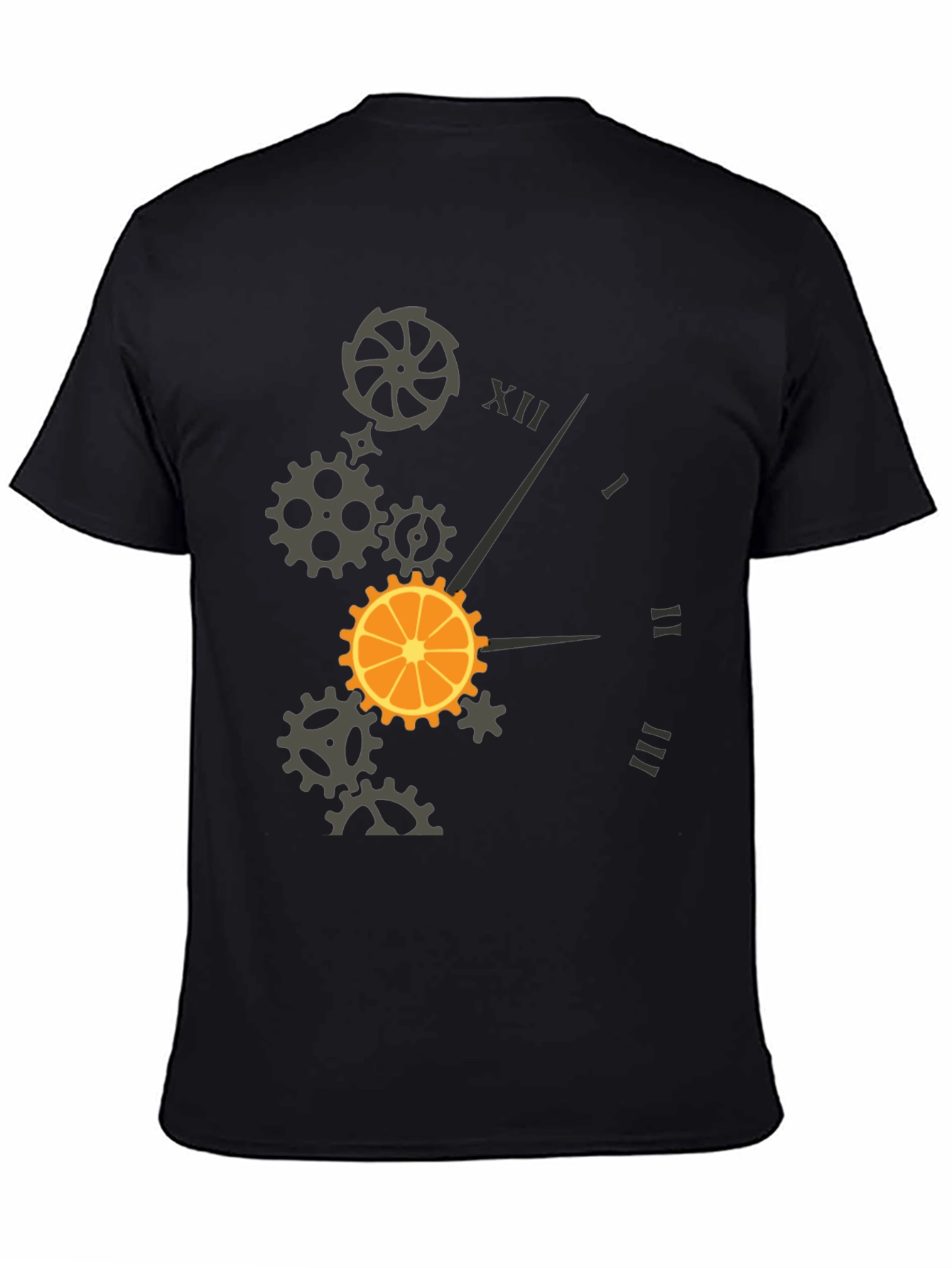 Steampunk Orange Clock T-Shirt