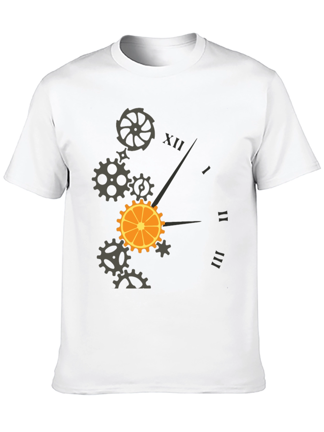 Steampunk Orange Clock T-Shirt