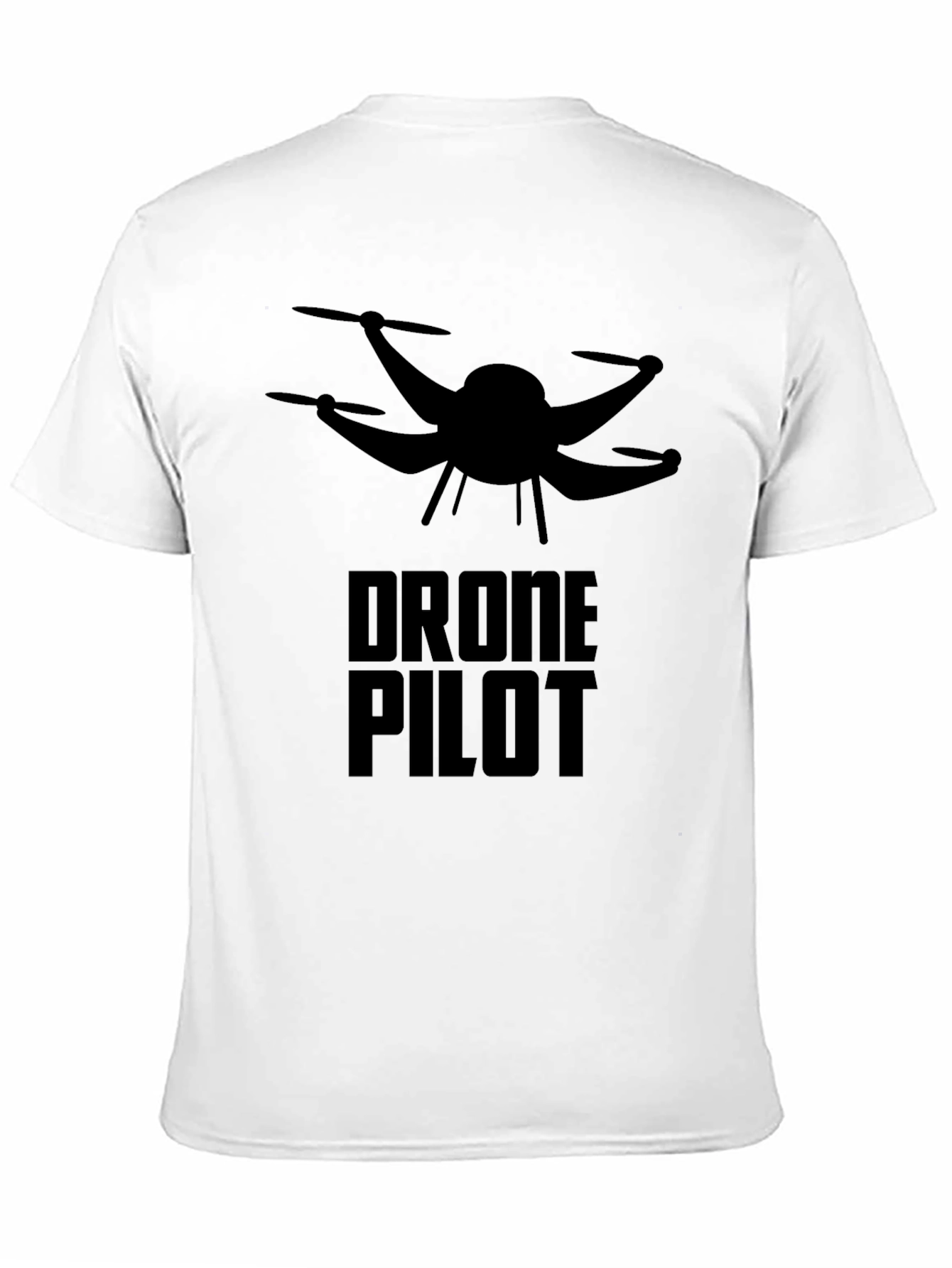 Drone Pilot Graphic Tee - Black Cotton T-Shirt