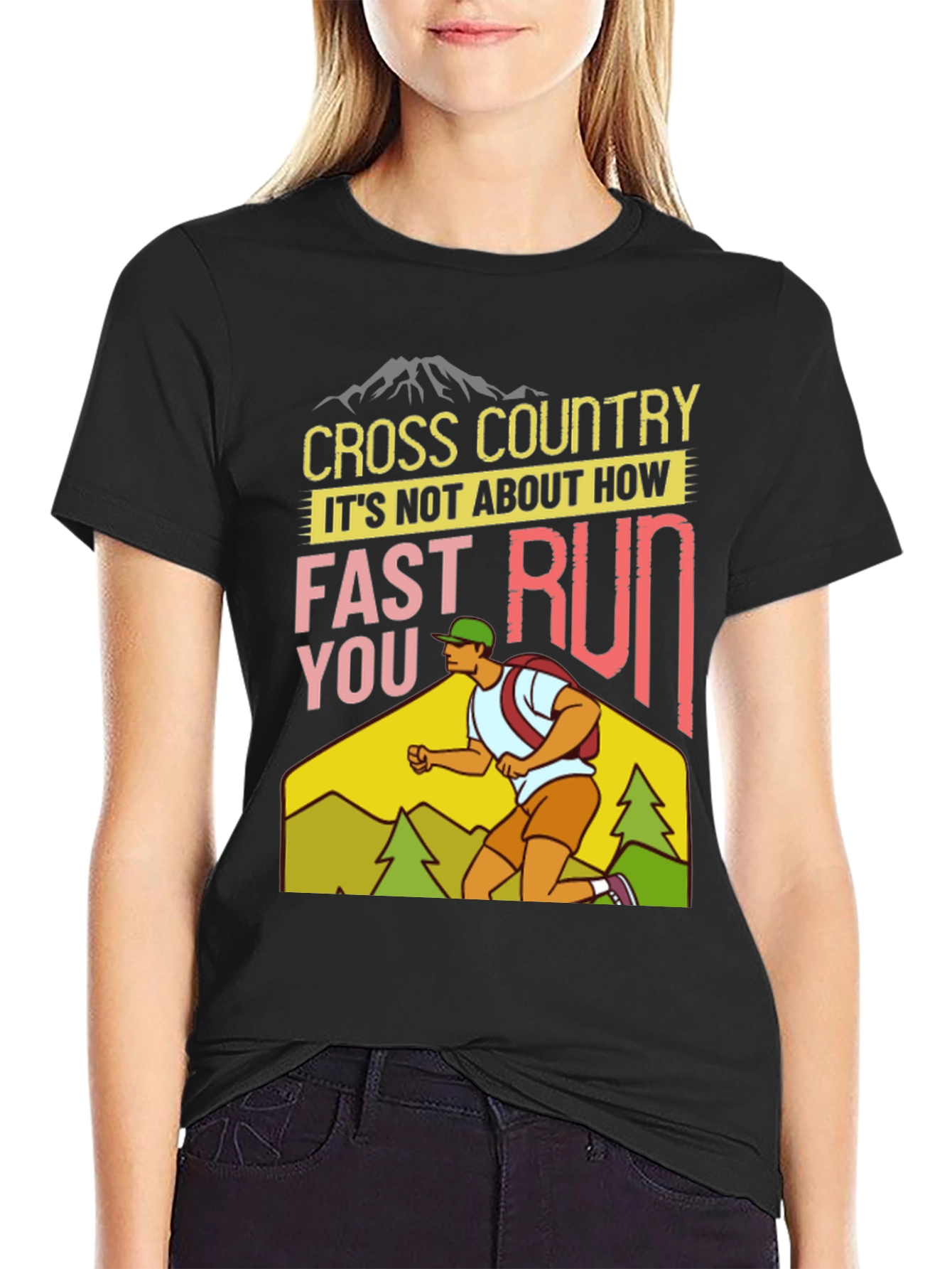 Cross Country Running Graphic Tee