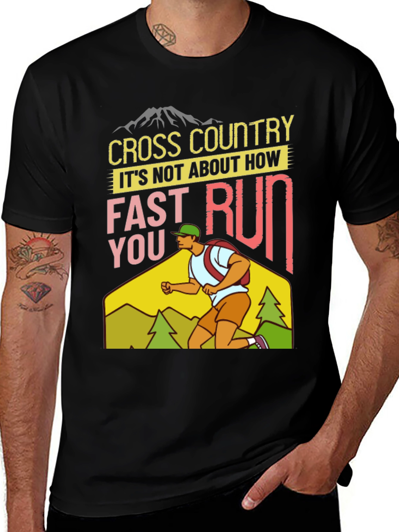 Cross Country Running Graphic Tee
