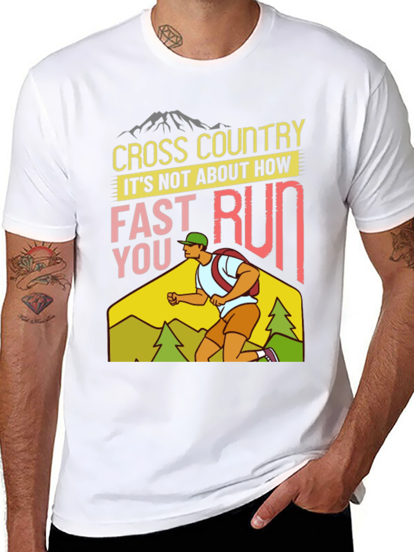 Cross Country Running Graphic Tee