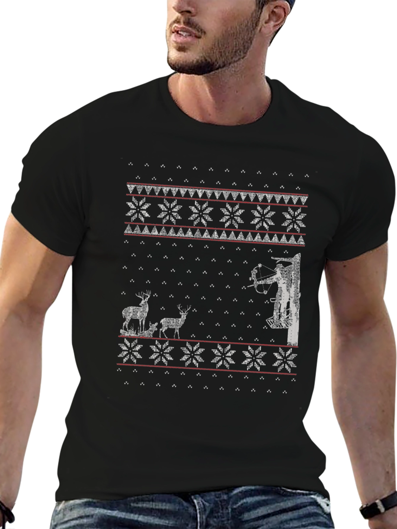 Novelty Hunting Christmas T-Shirt