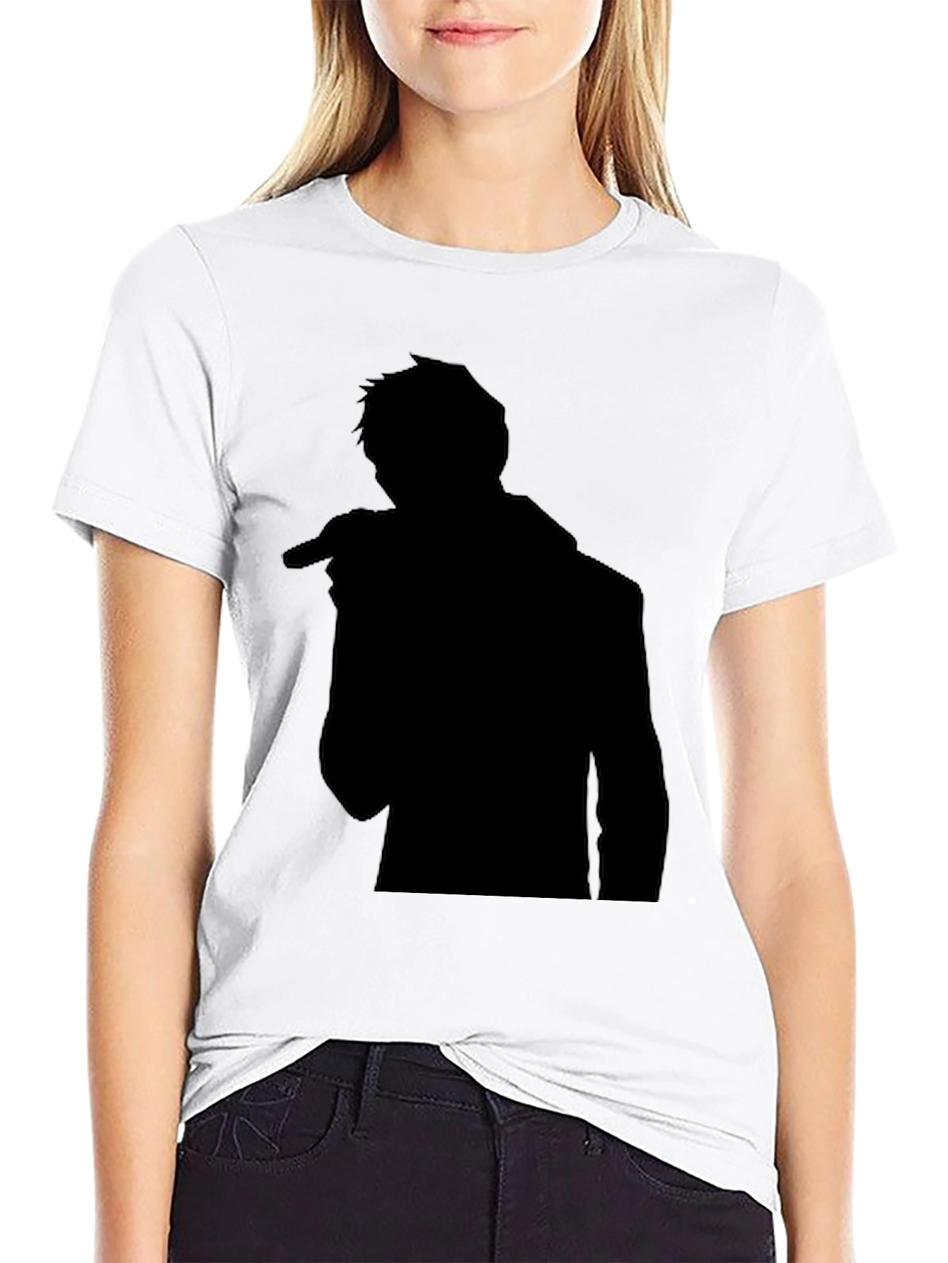 Silhouette Singer Graphic T-Shirt - Classic Black Tee